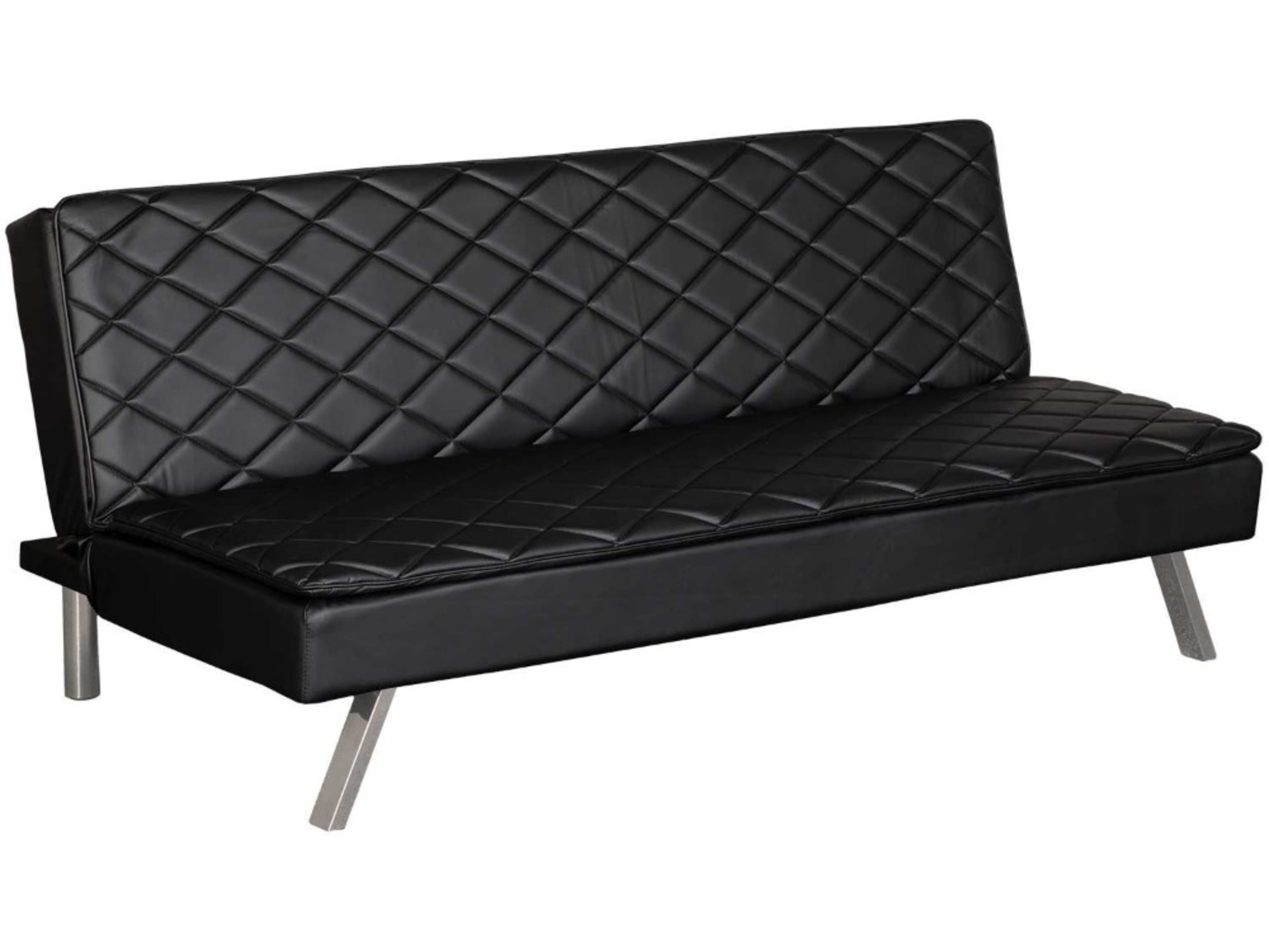 Black leather couch