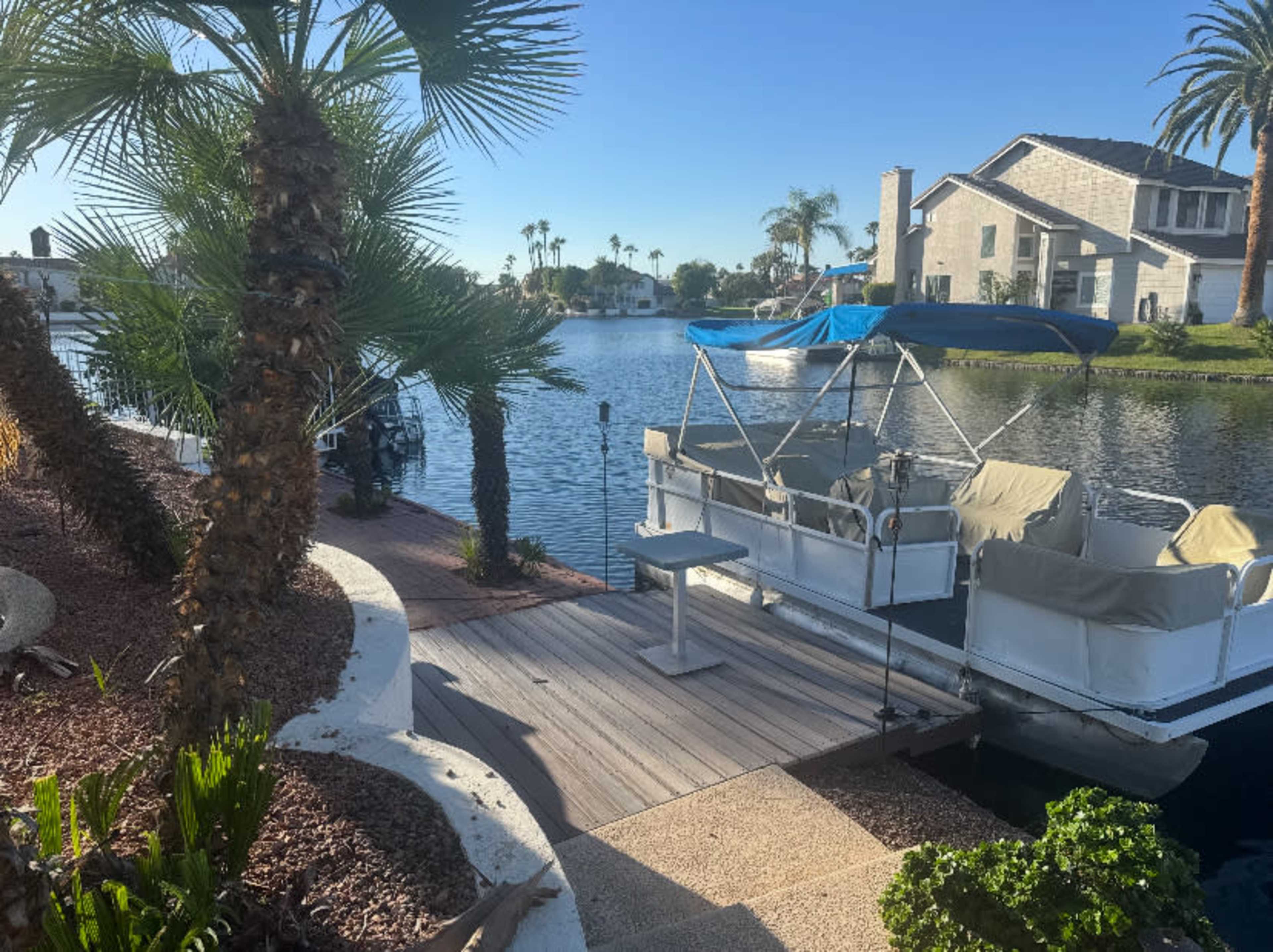 Oasis, Palm Trees, Swimming Pool, Lakefront Retreat Setting.. Image in The Islands, Gilbert, AZ