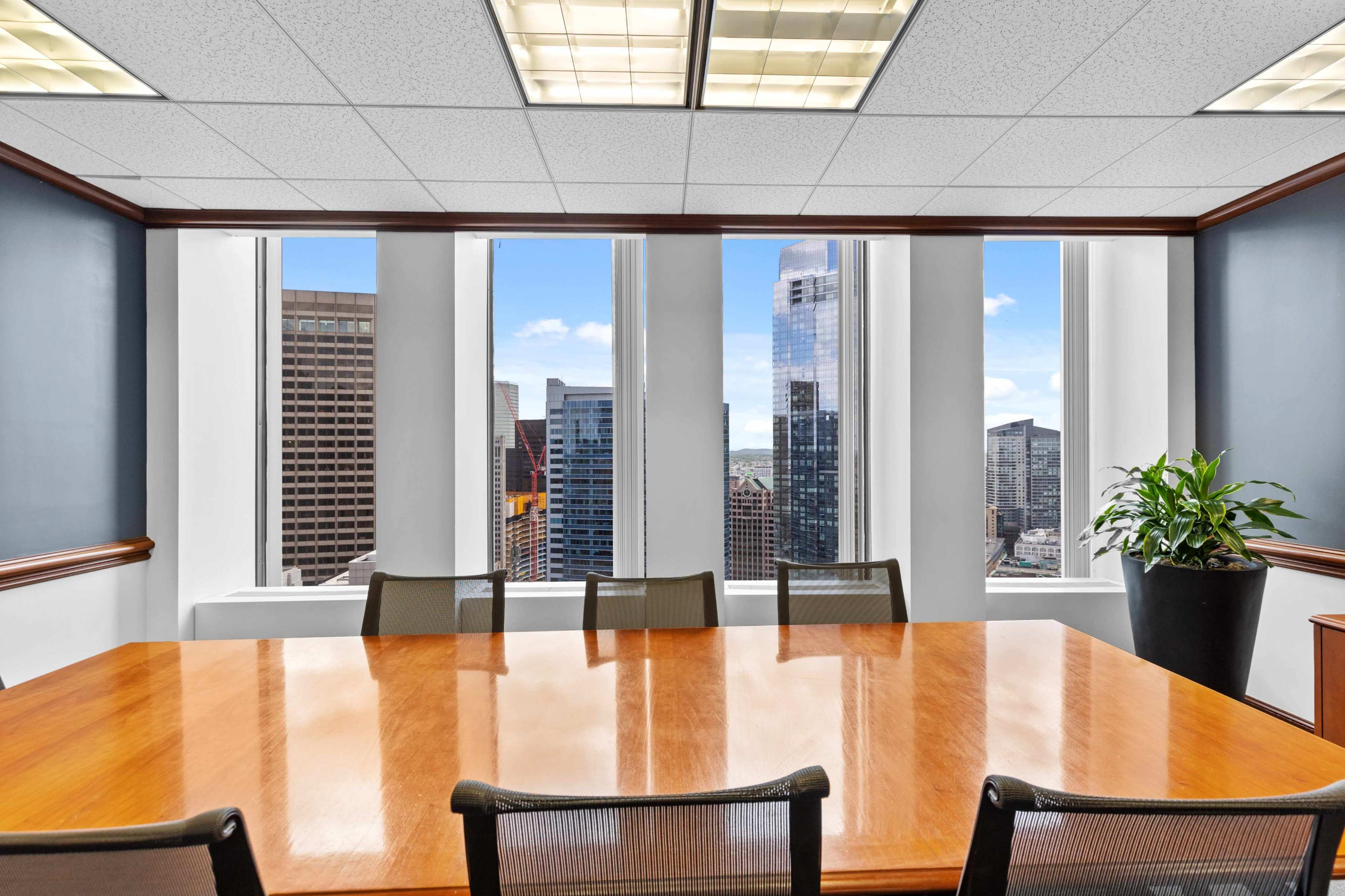 26th Floor Window Boardroom Image in Downtown, Boston, MA