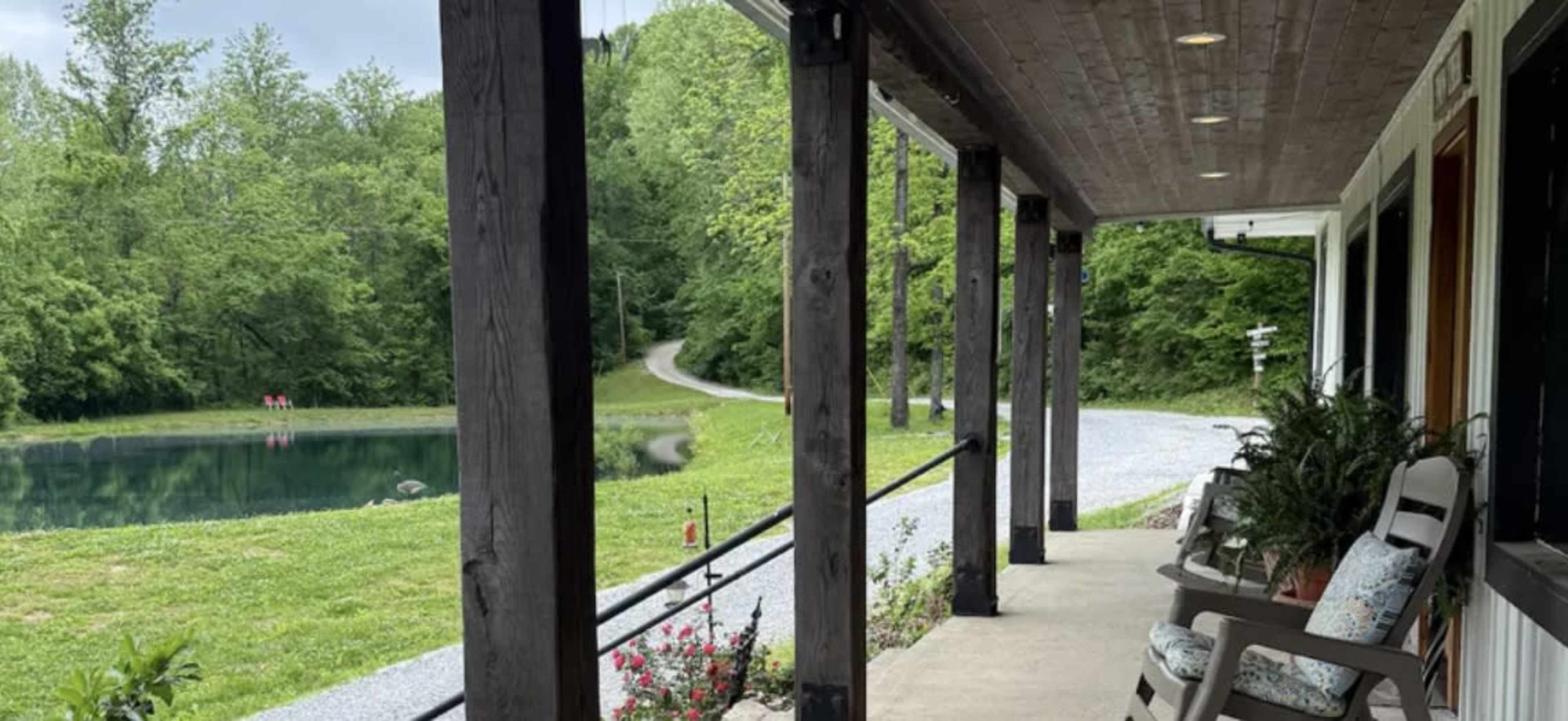 Countryside Waterfront Cabin Retreat, 55 Acres, 1 Acre Natural Springwater Pond, Mountain & Forest Views Image in , Columbia, TN