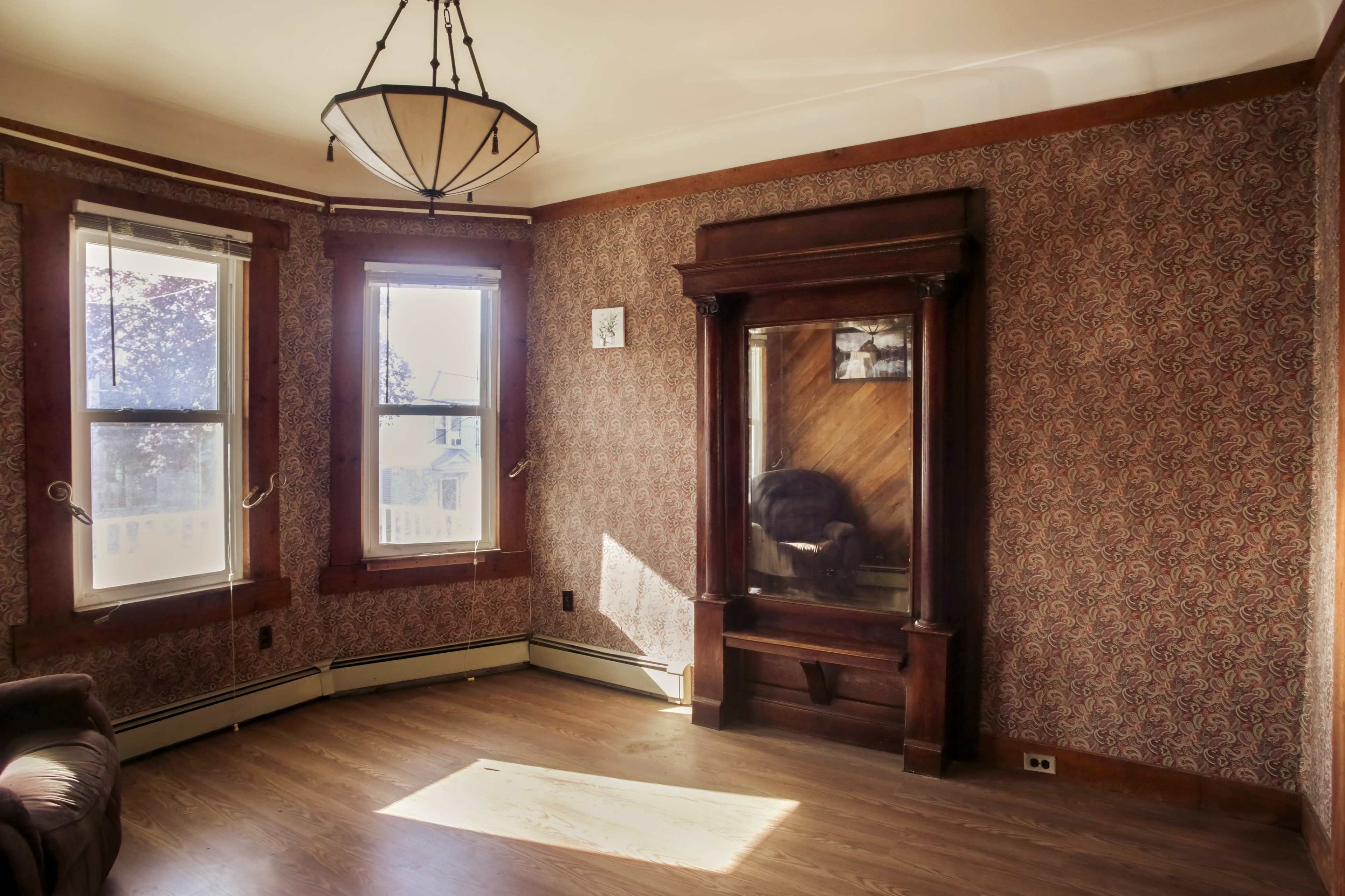 Unfurnished Abandoned House with Wood, Wallpaper Image in Edenwald, Bronx, NY