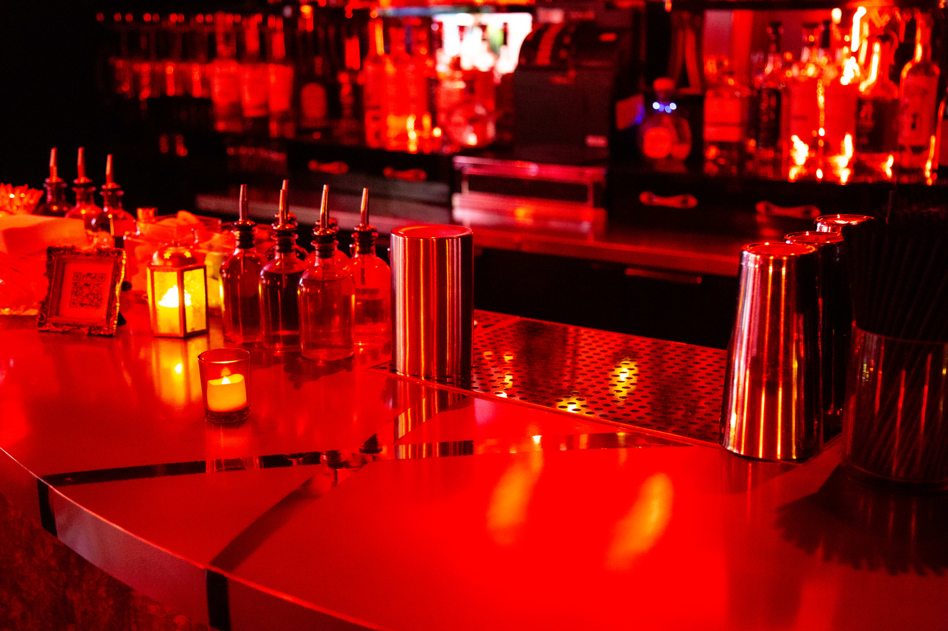 Red lit, bordello-style bar/lounge in Historic Greenwich Village Image in Greenwich Village, New York, NY