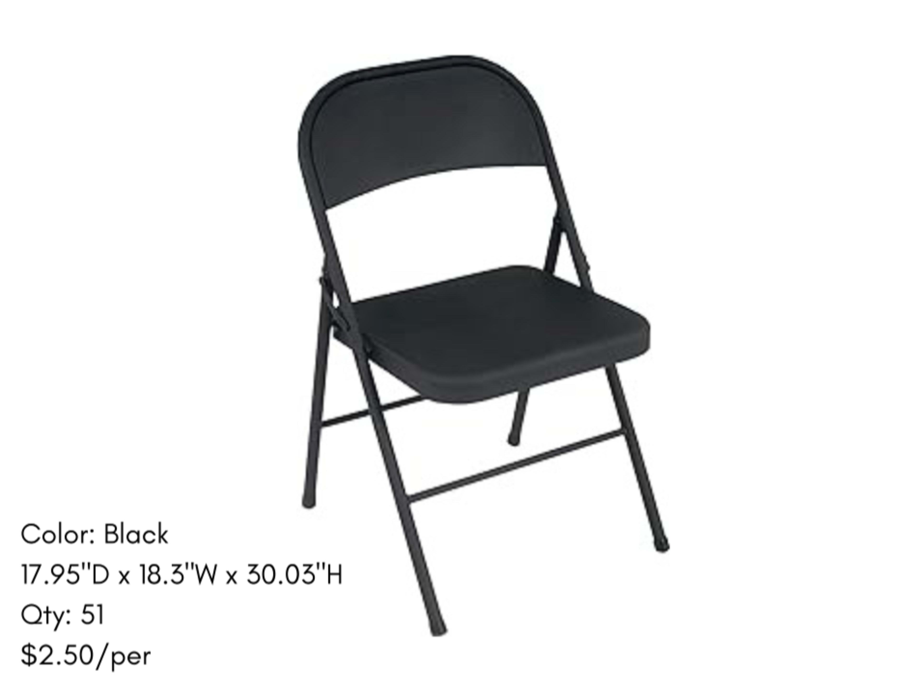 Black Folding Chairs