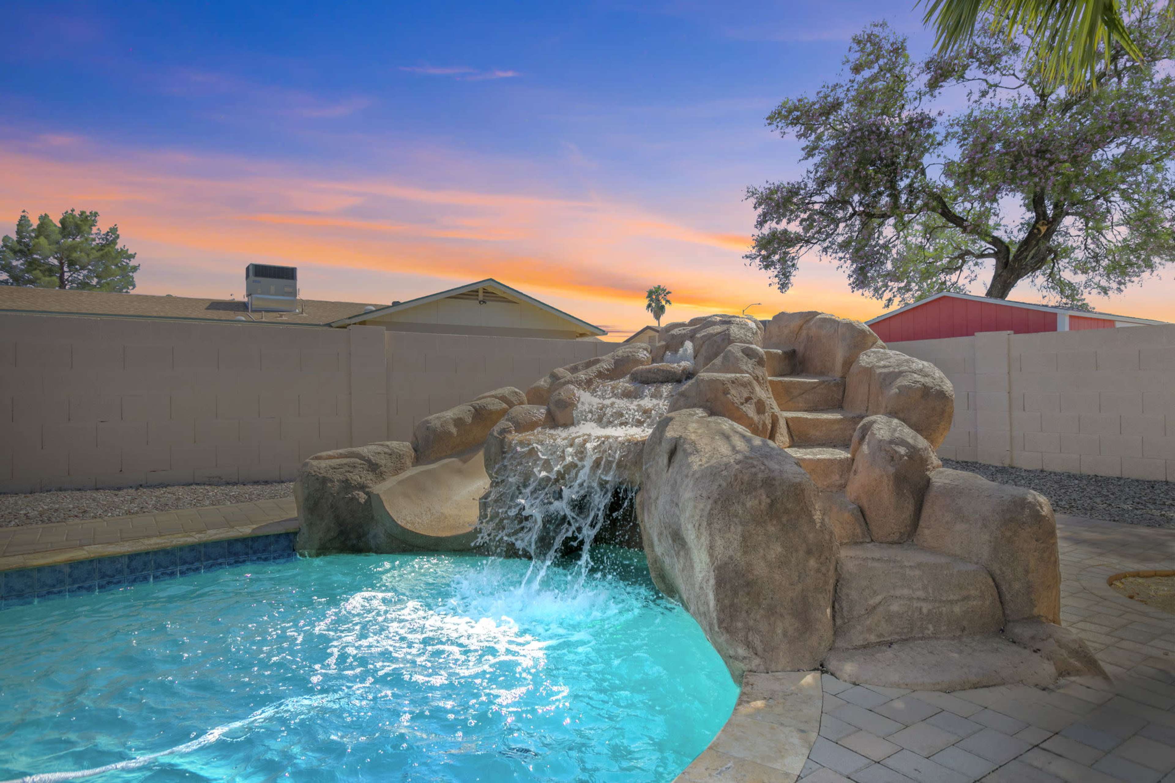 Mesa Oasis w/ Pool, Hot Tub, Waterslide & Theater for Media Productions, Filming & Meetings Image in Mesa, Mesa, AZ