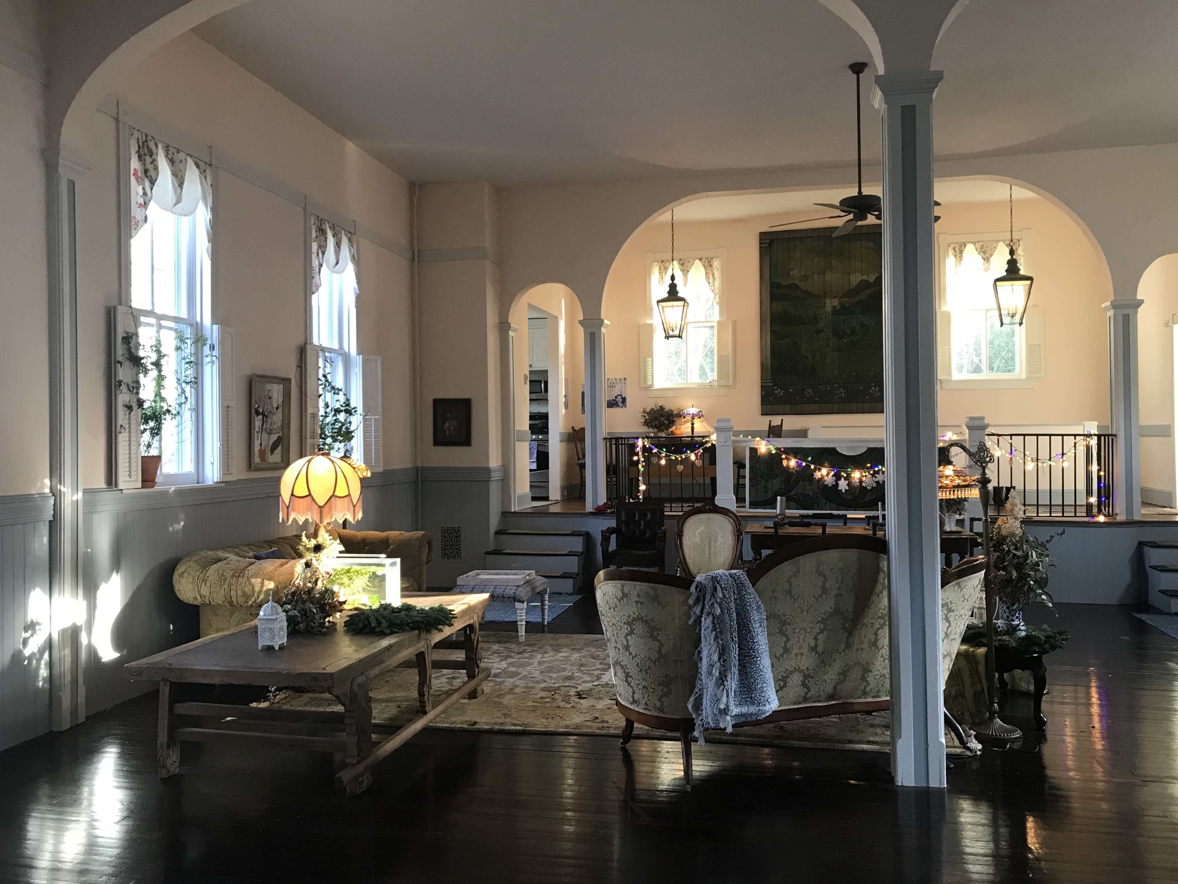 Church-like historic home with great room cathedral ceilings and stage - near picturesque Gwynn Falls Image in Dickeyville, Gwynn Oaks, MD