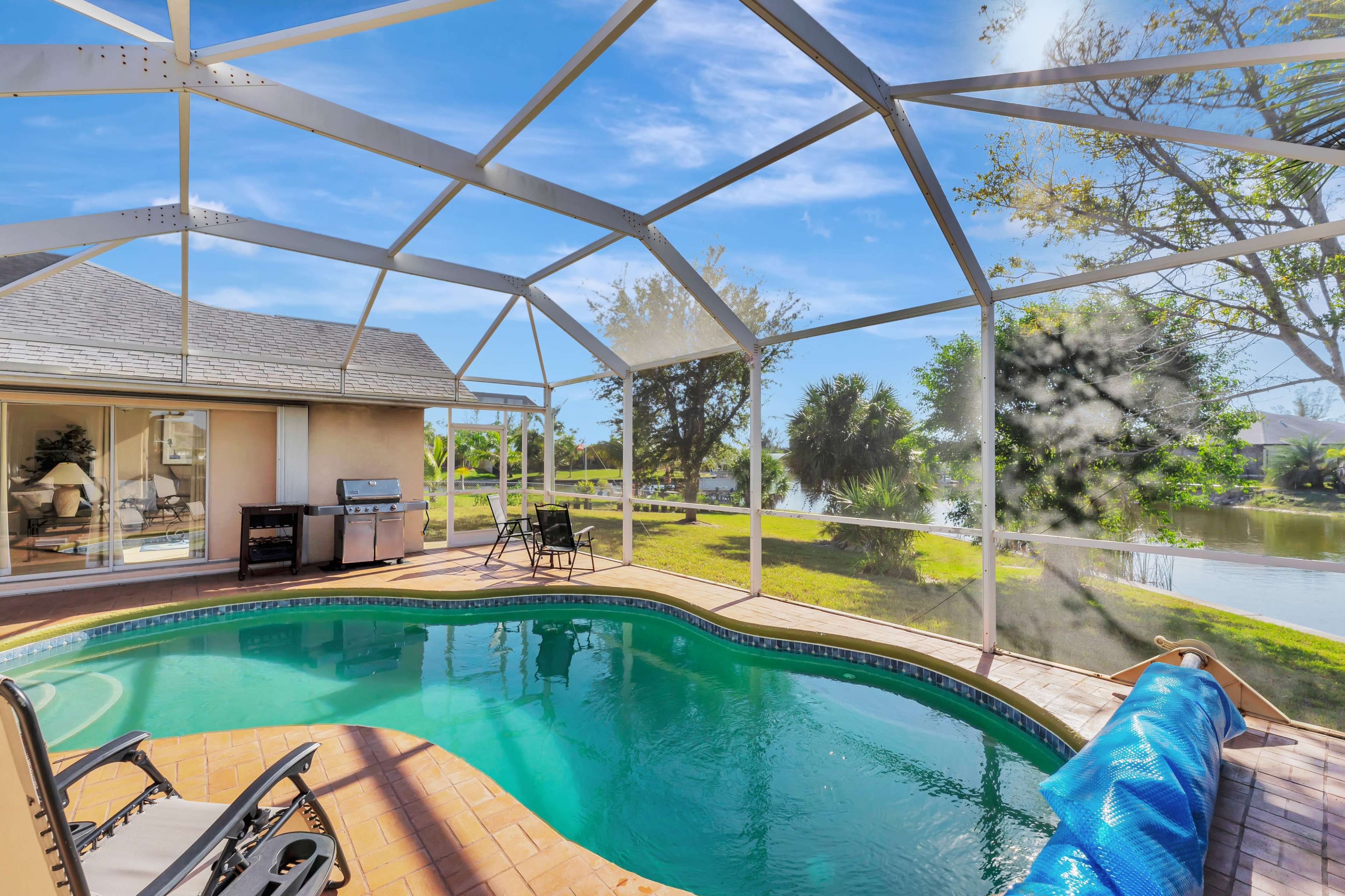 Sunset Paradise: Luxury Waterfront Home With Pool Image in South Gulf Cove, Port Charlotte, FL