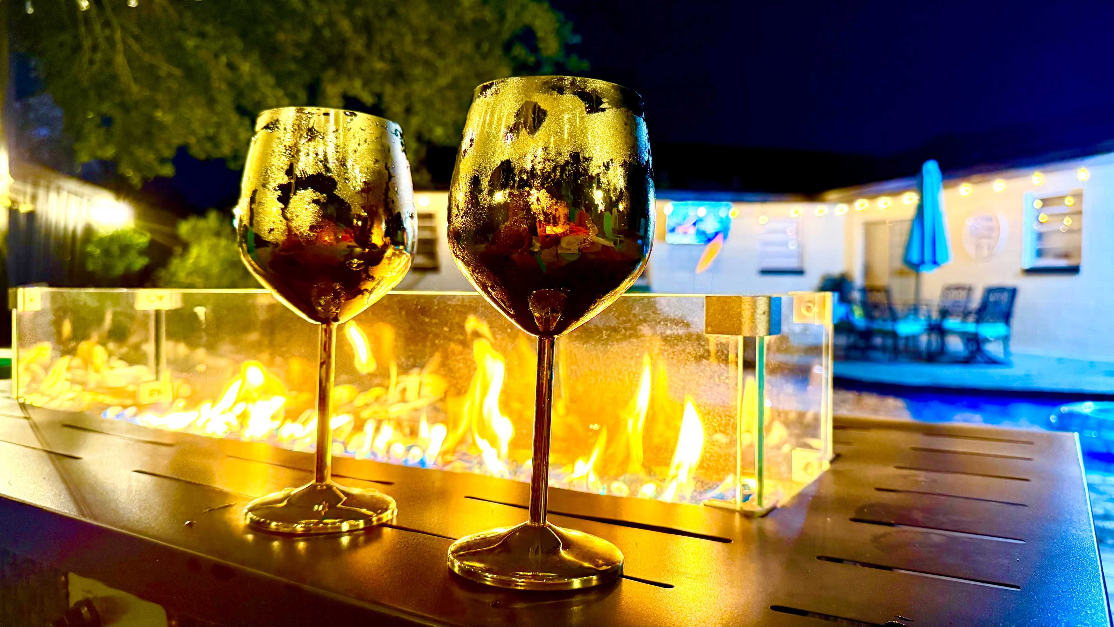 Backyard in a family friendly neighborhood with a RV,  hot tub and TV deck fire pit area Image in Goldenrod, Winter Park, FL