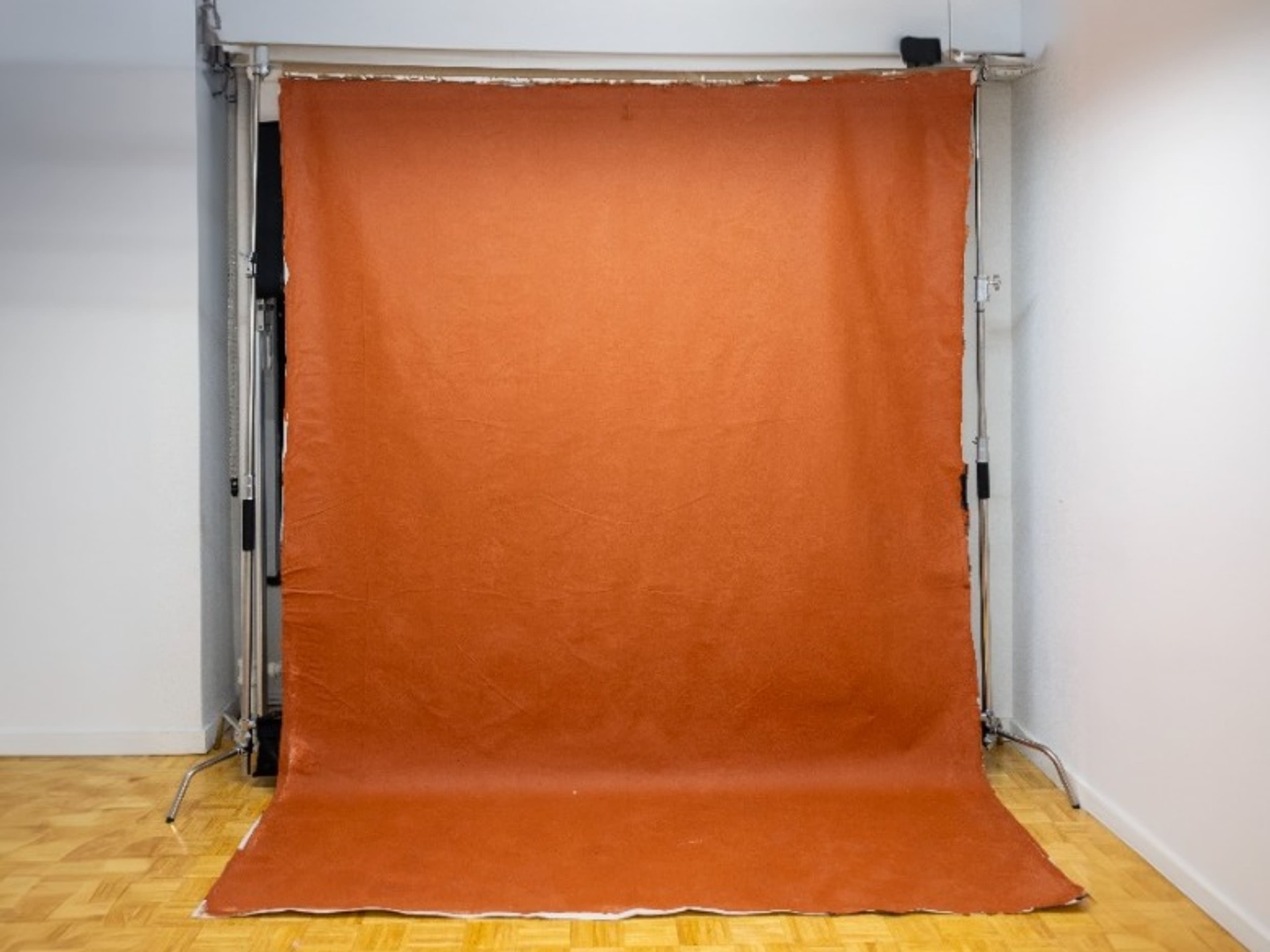 Reddish Brown Hand Painted Canvas