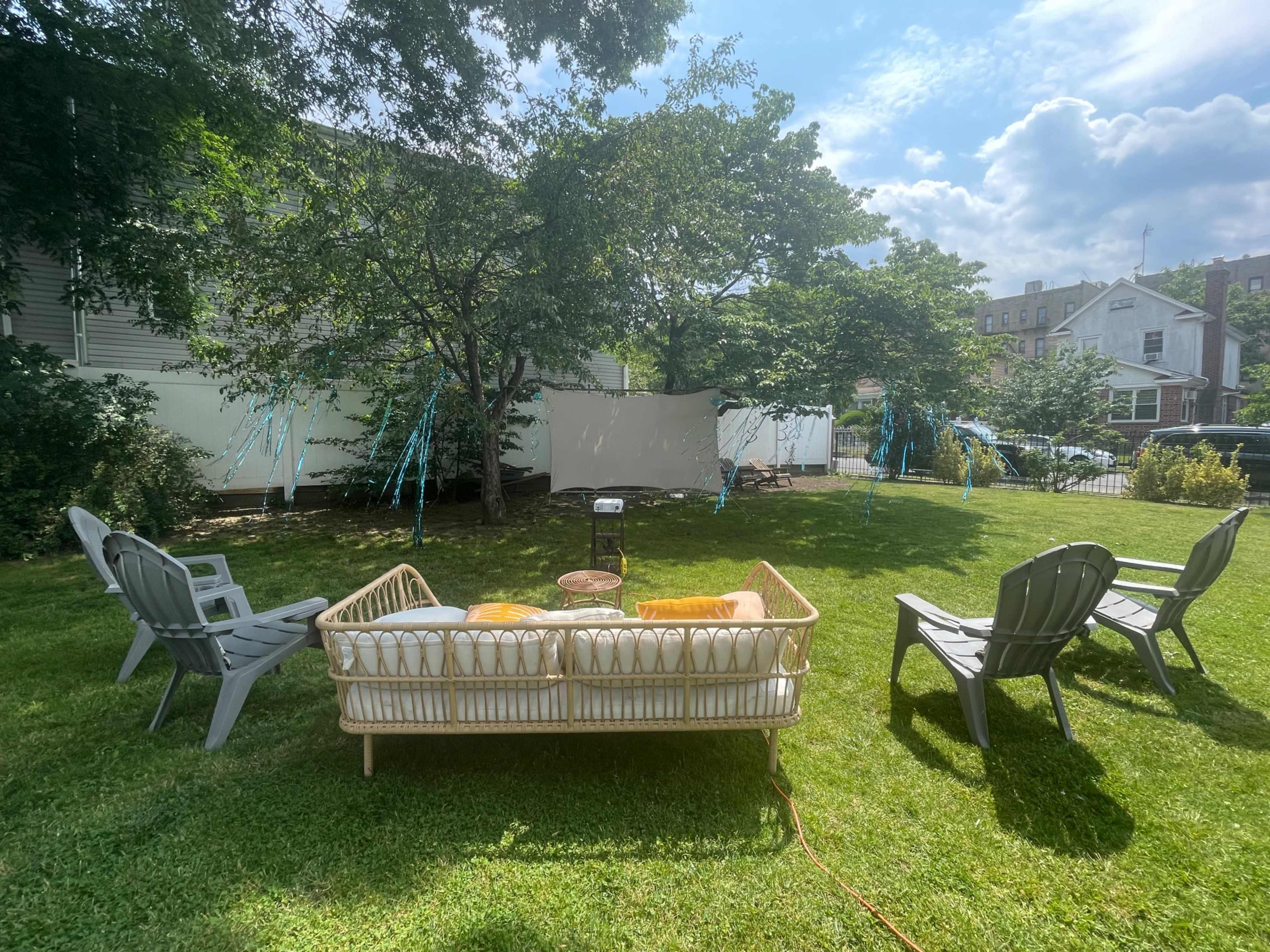 Huge park-like backyard available in bucolic Brooklyn for parties and other events. Image in Flatbush, Brooklyn, NY