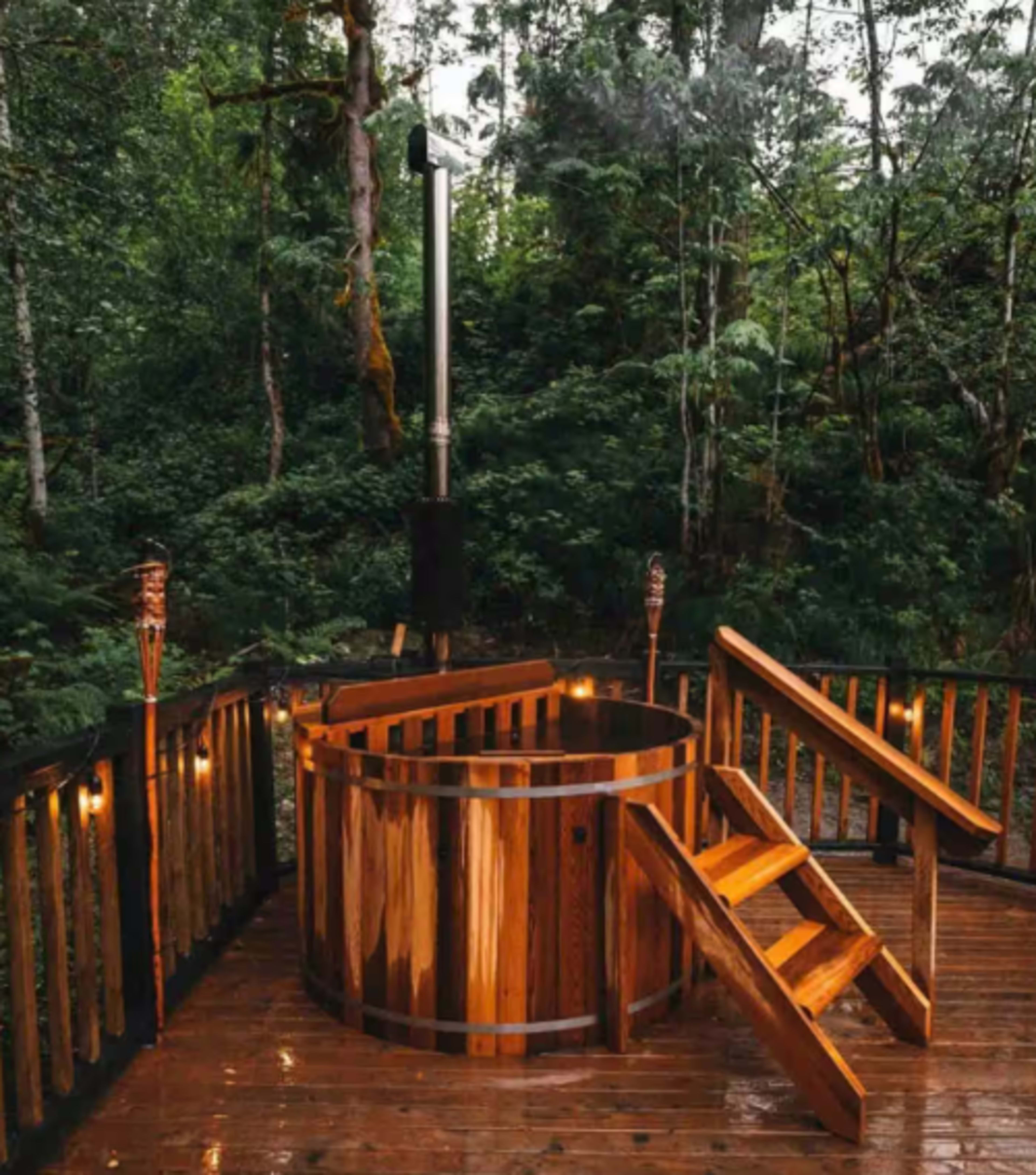 A Frame cabin on a creek Image in , Gold bar, WA