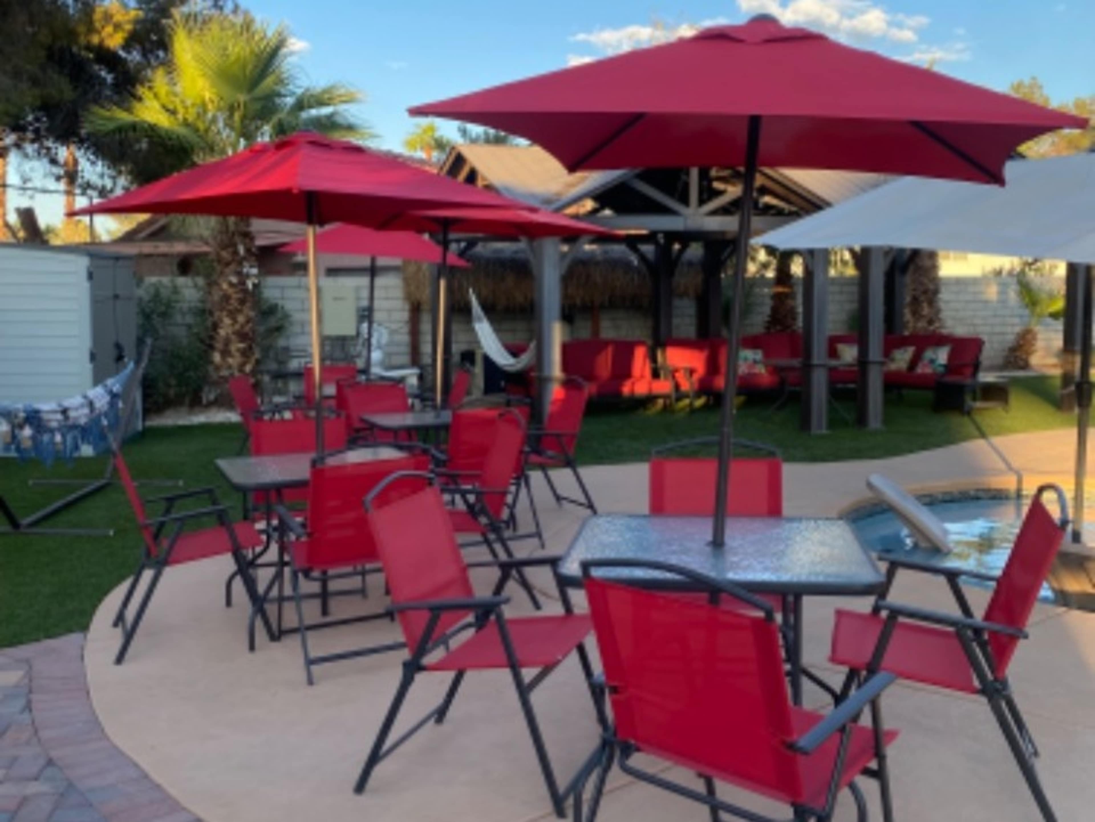 Extra seating and shade 