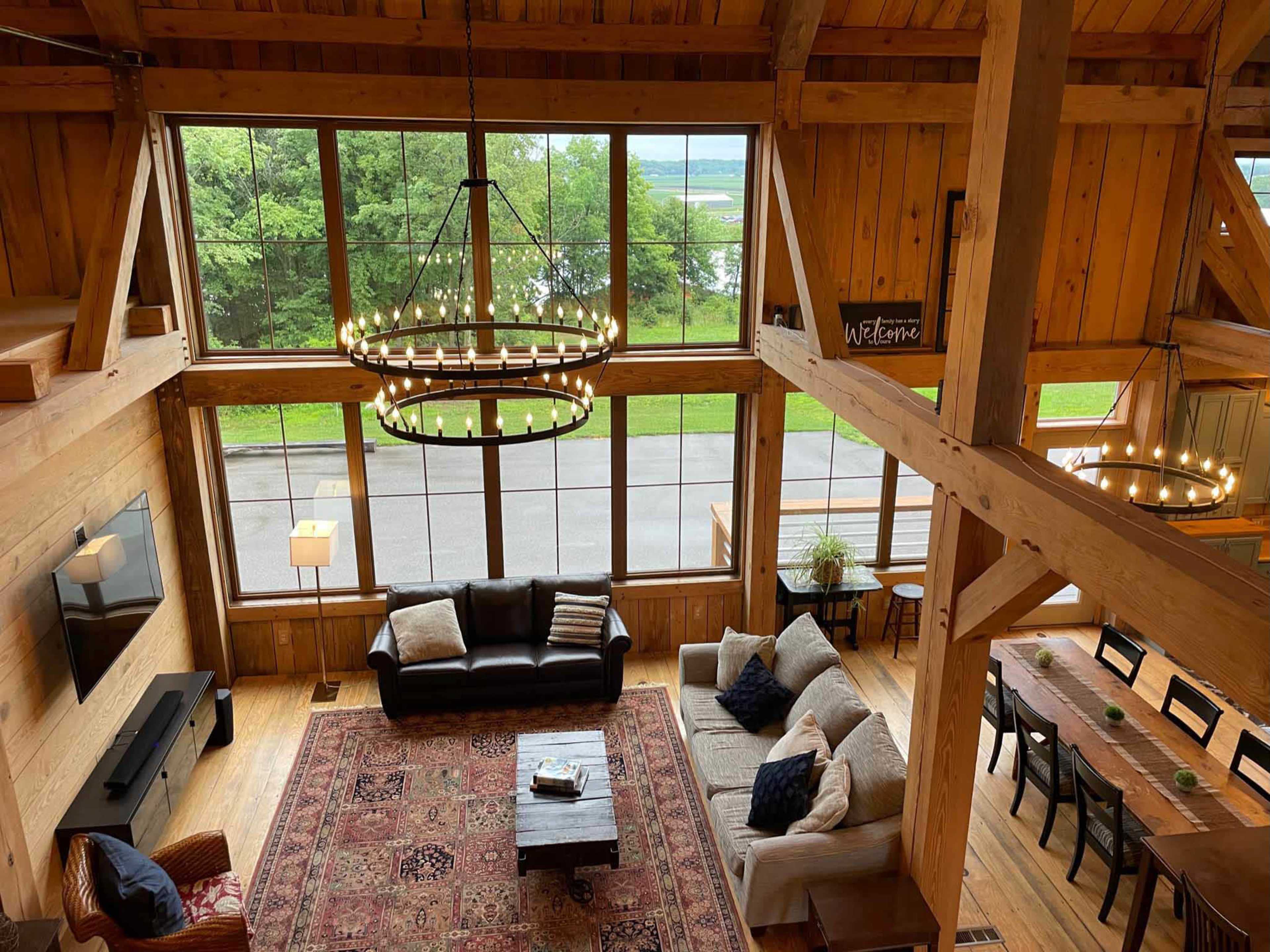 Rural Timber Frame Barn Home Image in Zeeland charter Township, Hudsonville, MI