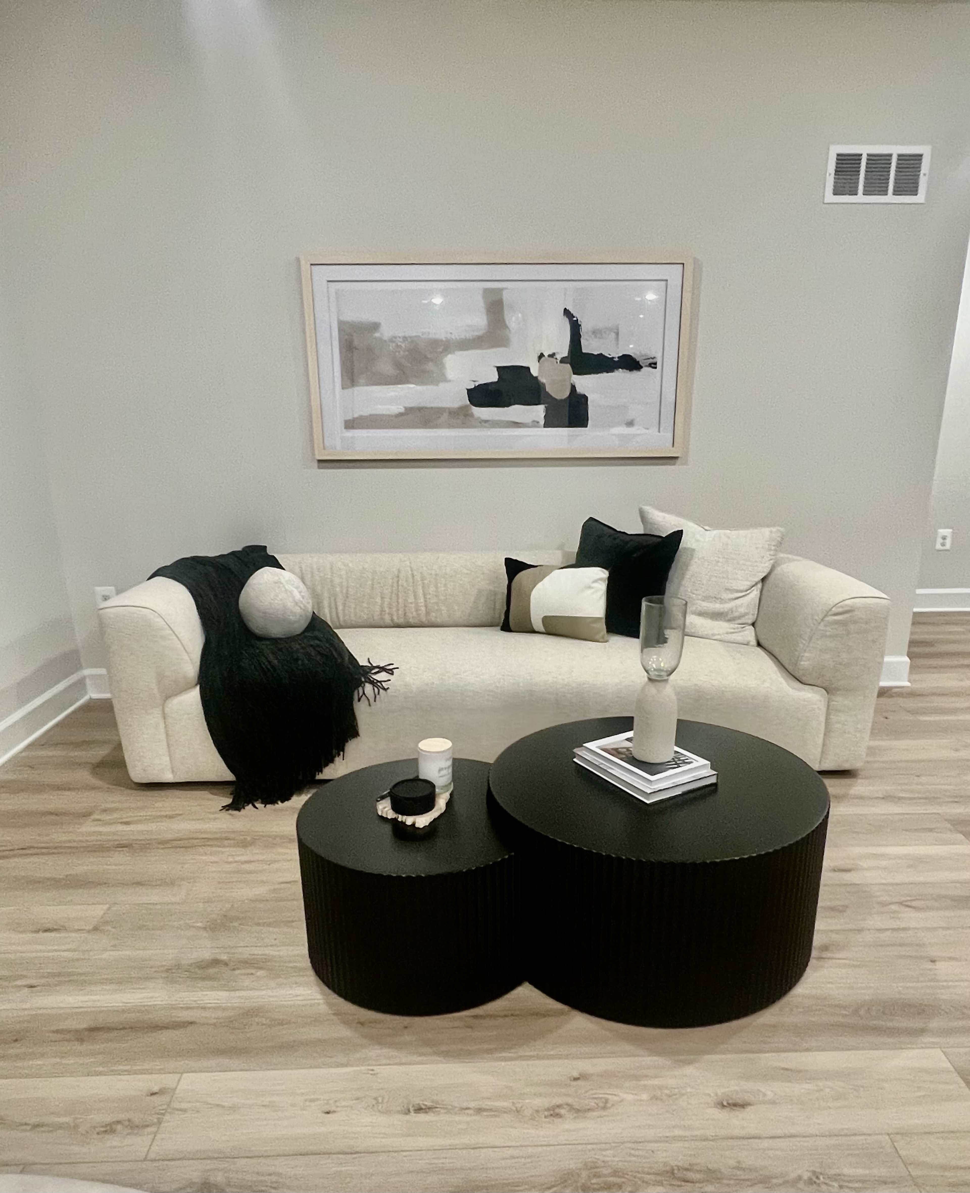 Modern Luxury Basement Lounge with Sleek Wine Room Image in Greater Upper Marlboro, Bowie, MD