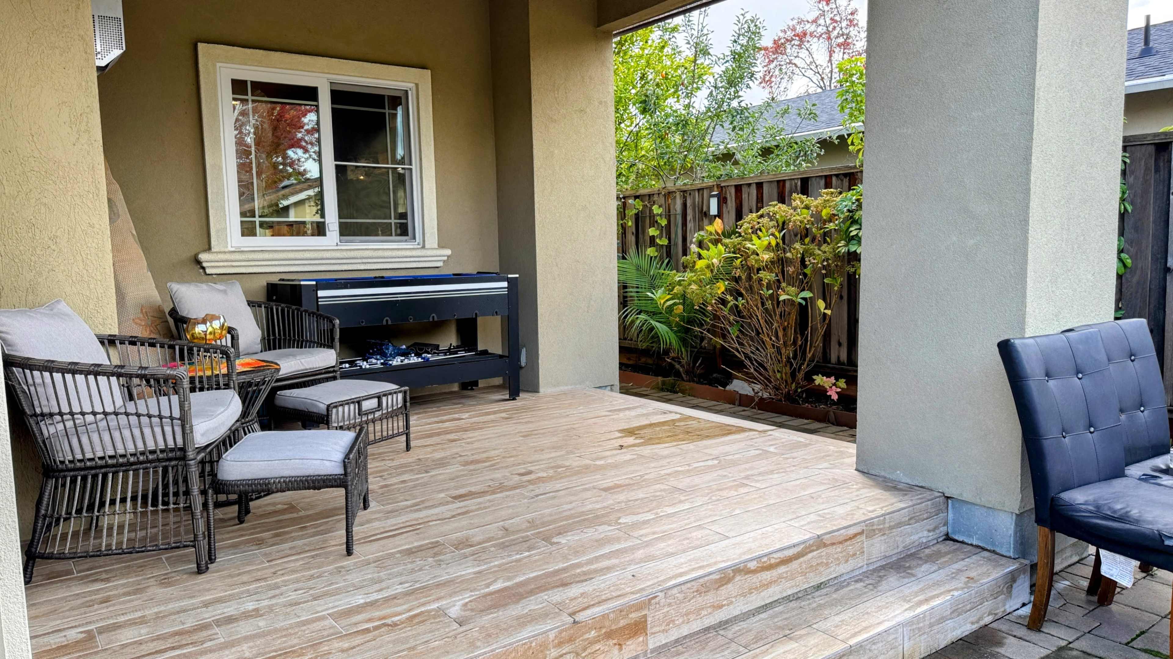 A green cozy backyard with fireplace Image in Joaquin Miller, SAN JOSE, CA