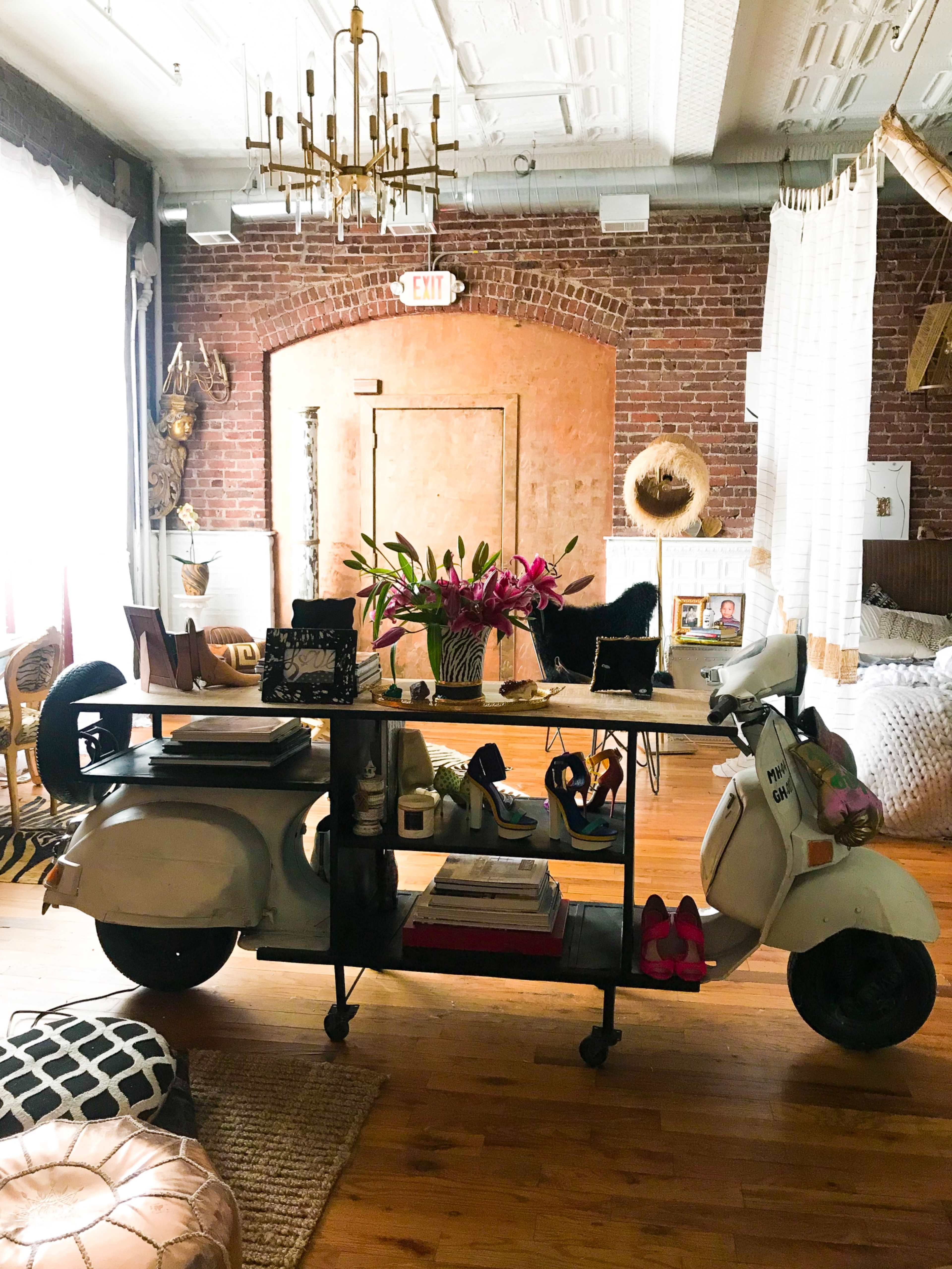 Firehouse Loft with huge french double doors/ Interior