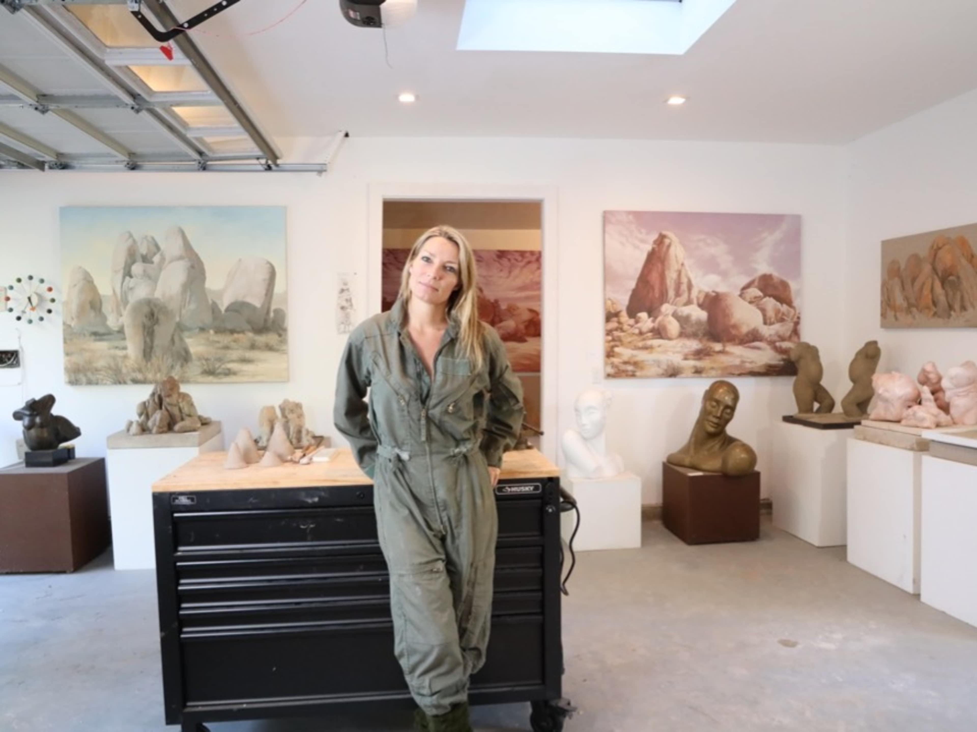 Artists Studio with Artwork