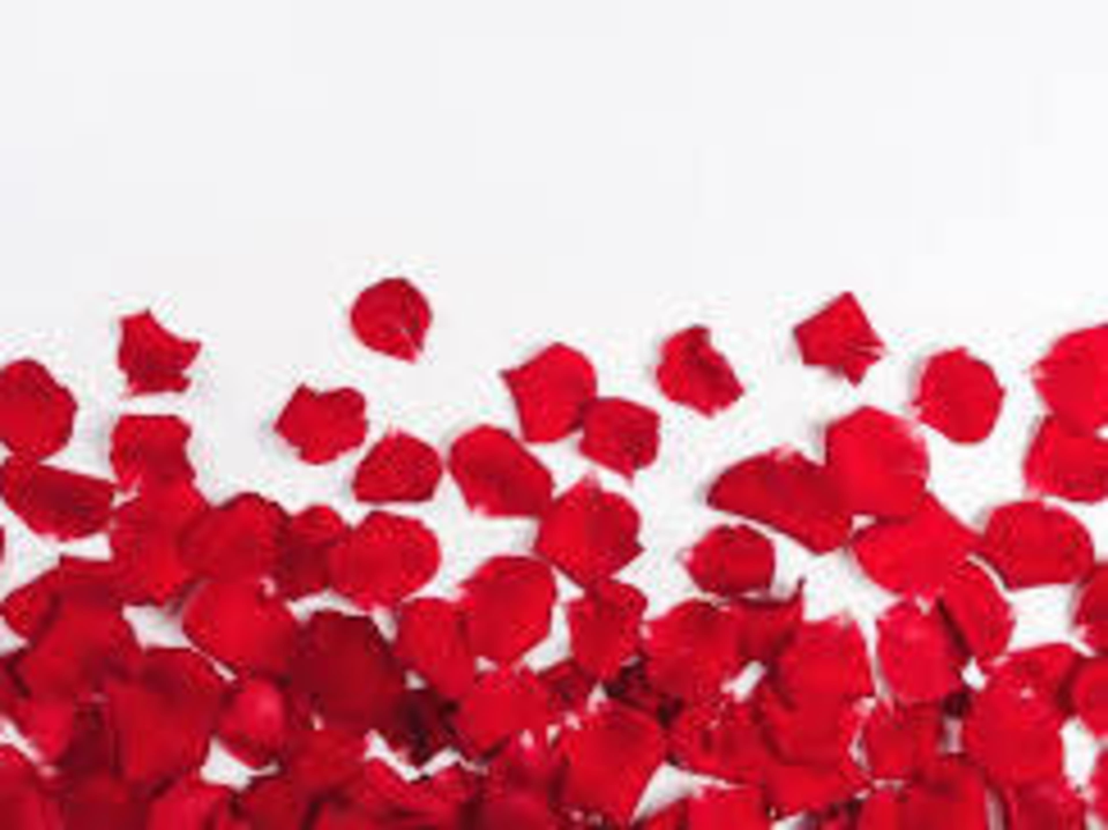 Rose petals strewn for your romantic moment!