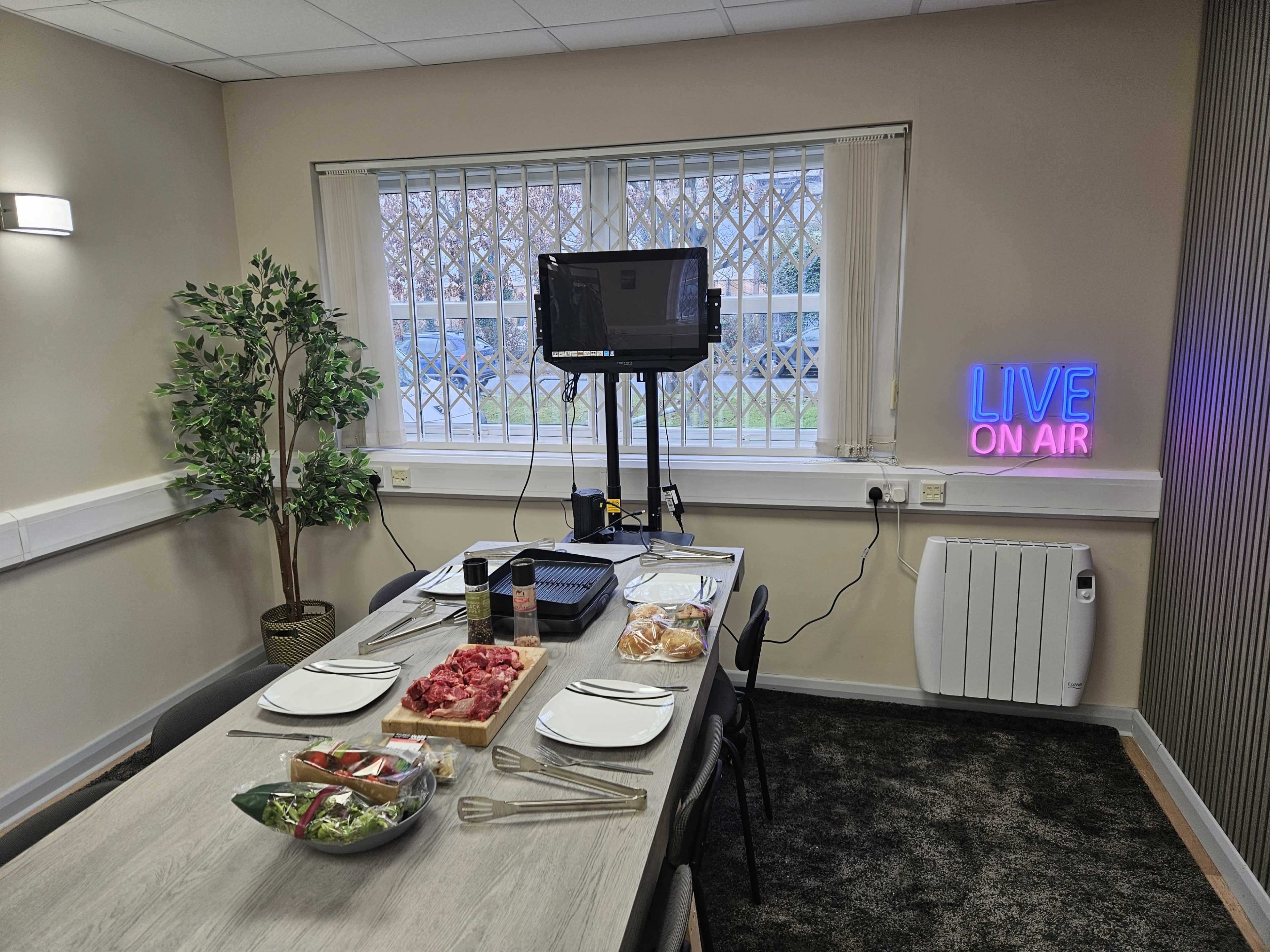Purpose built podcast studio 1 minute off junction 8 M53 motorway in modern high spec office. Image in Ellesmere Port, Ellesmere Port, Cheshire, ENG