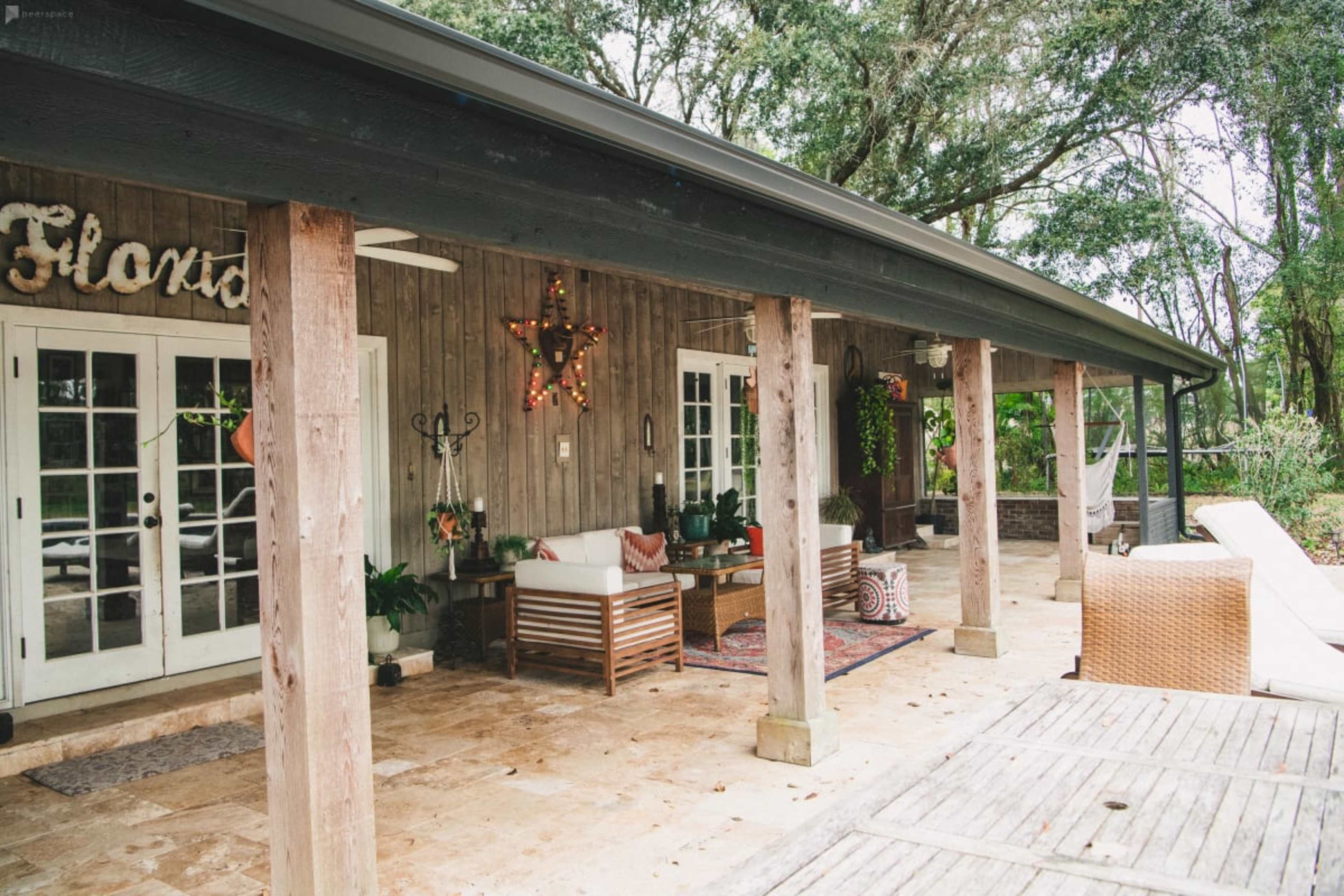 Rustic Lakefront Home with Large, Open-Air Porch, Pool and Dock, Lake Mary,  FL | Event | Peerspace, image size:3840x2560