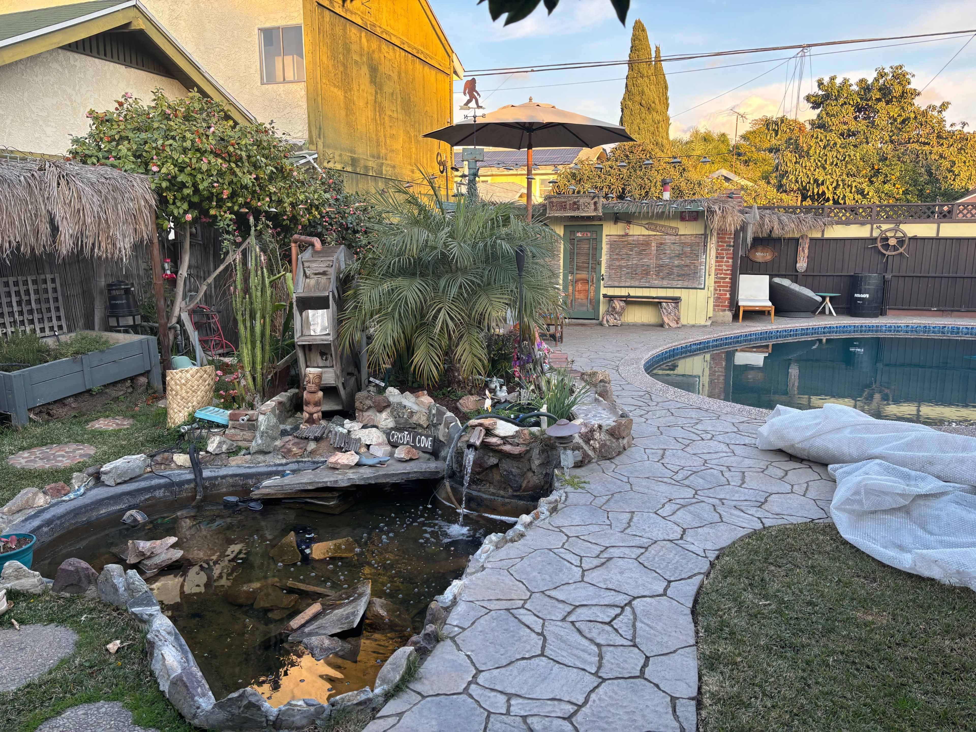 2 Vintage Backyards- Tropical Tiki  & Desert Cantina Image in Rose Park, long beach, CA