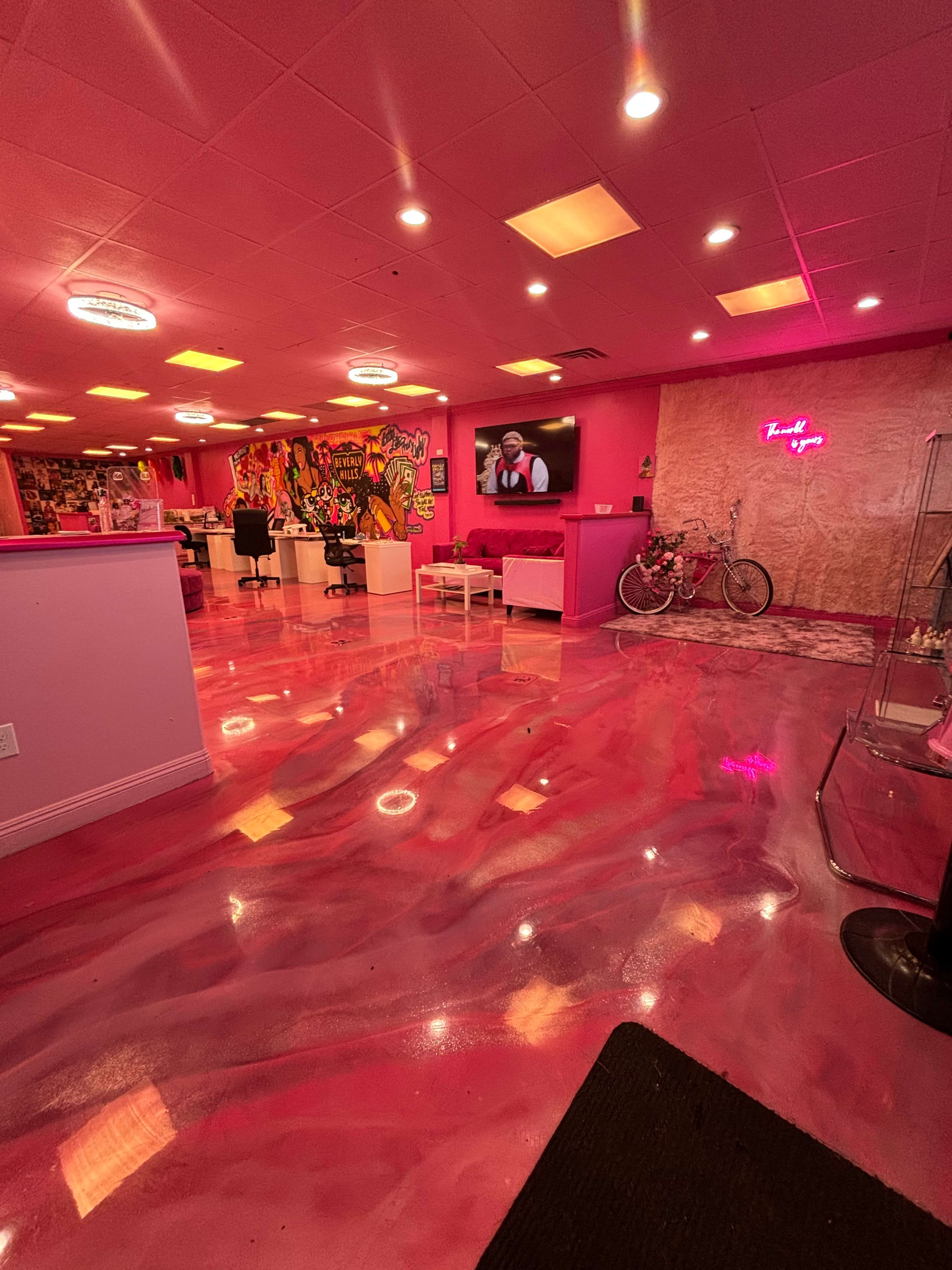 Modern all pink salon great for filming, hosting classes and etc! Image in Paradise, LAS VEGAS, NV