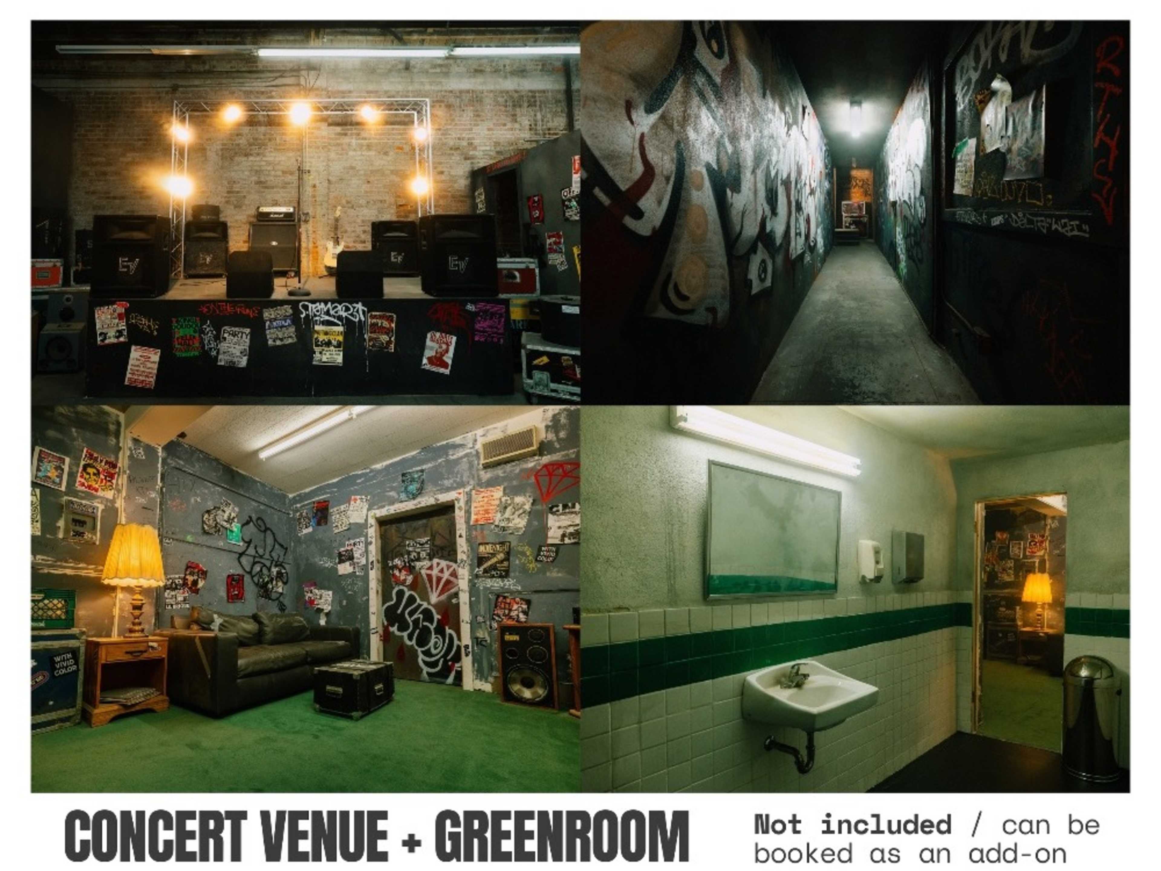Concert Venue + Green Room Set