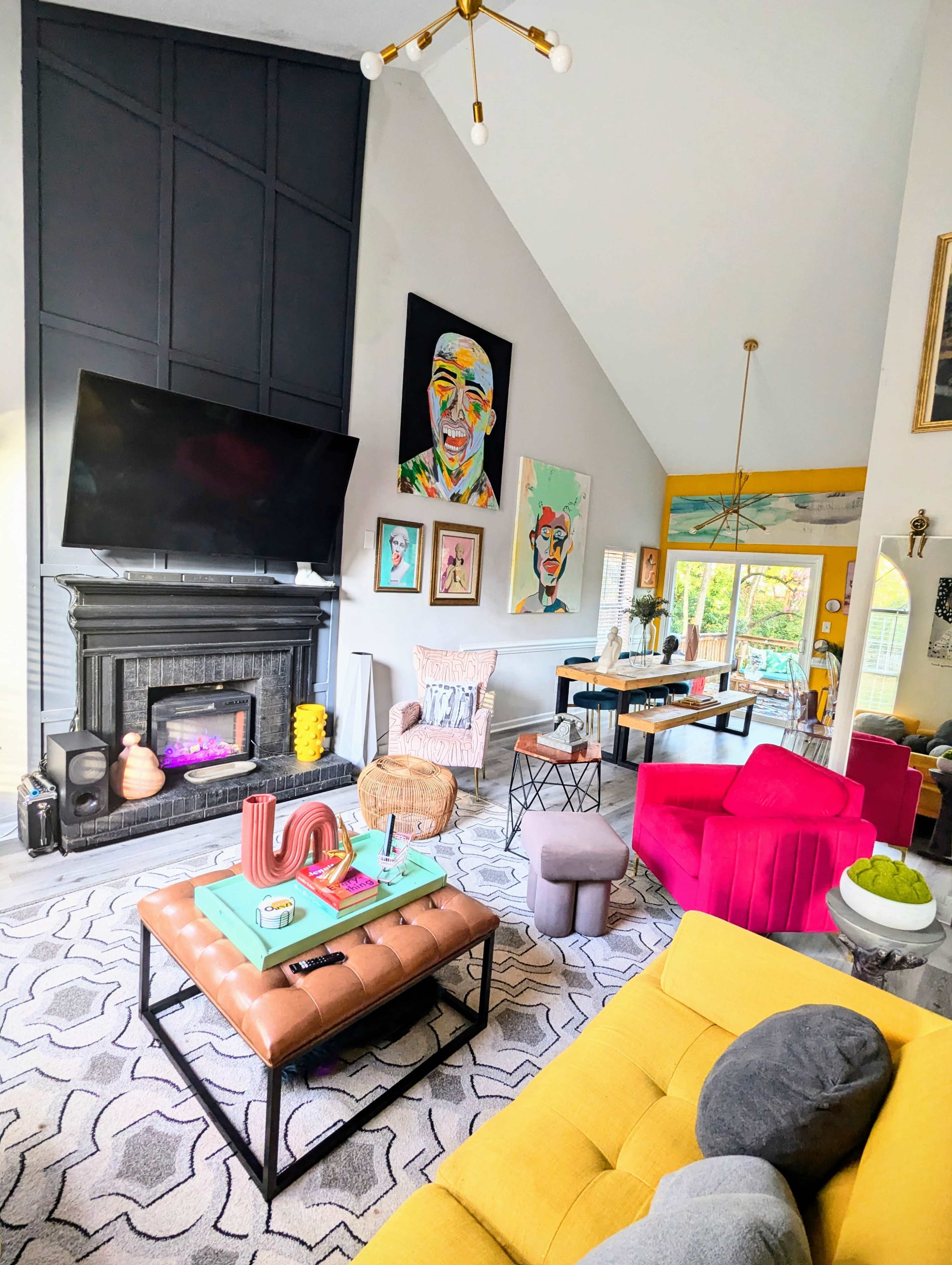 Colorful Unique Artsy Home in Charlotte Natural Lighting Spacious Image in Wedgewood, Charlotte, NC