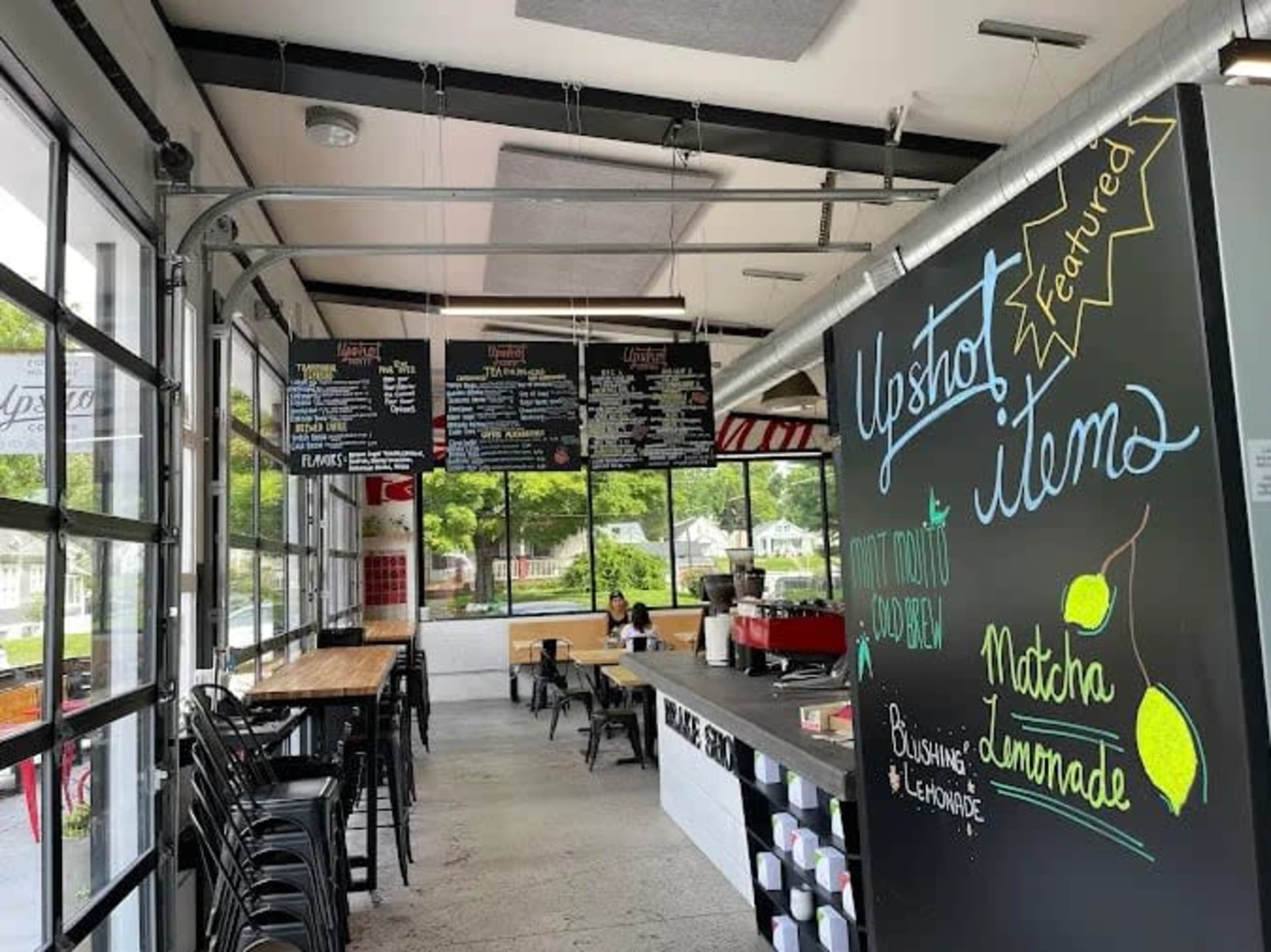 Mid century modern coffee shop in a converted service station near Lindenwood University Image in , St charles, MO