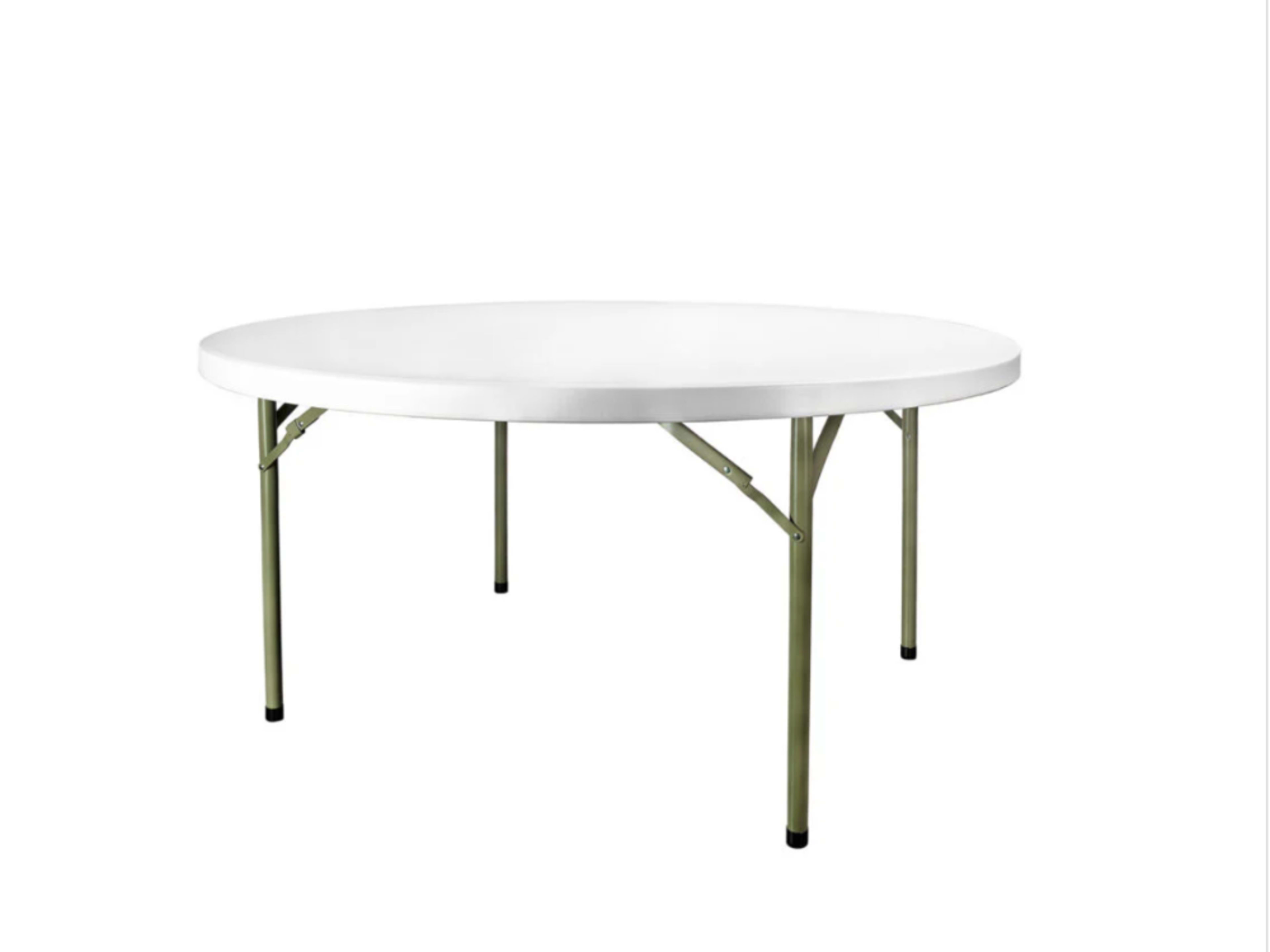 6 Foot (72") Round Heavy Duty Plastic Table 