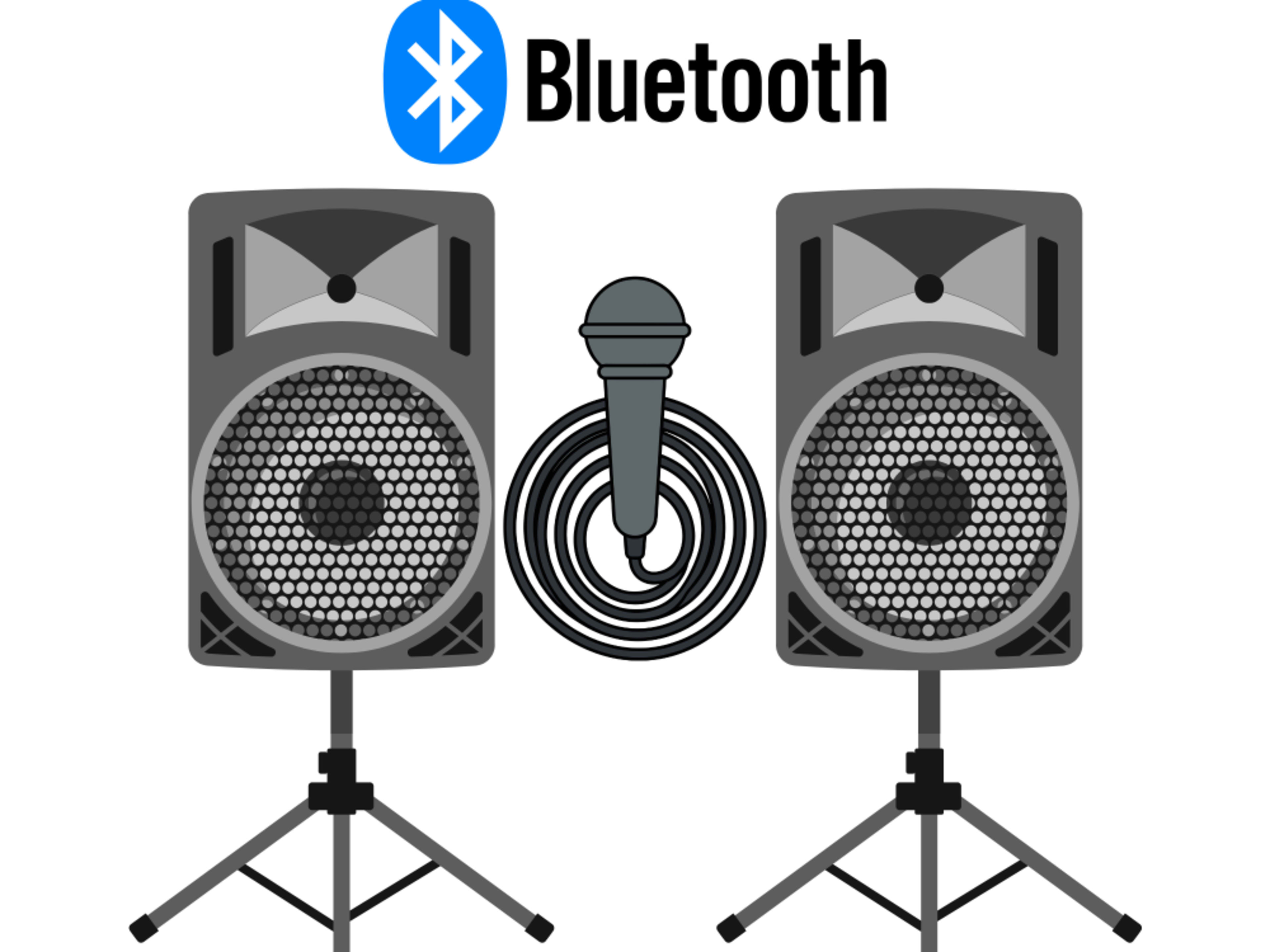 Bluetooth Speakers and Corded Mic