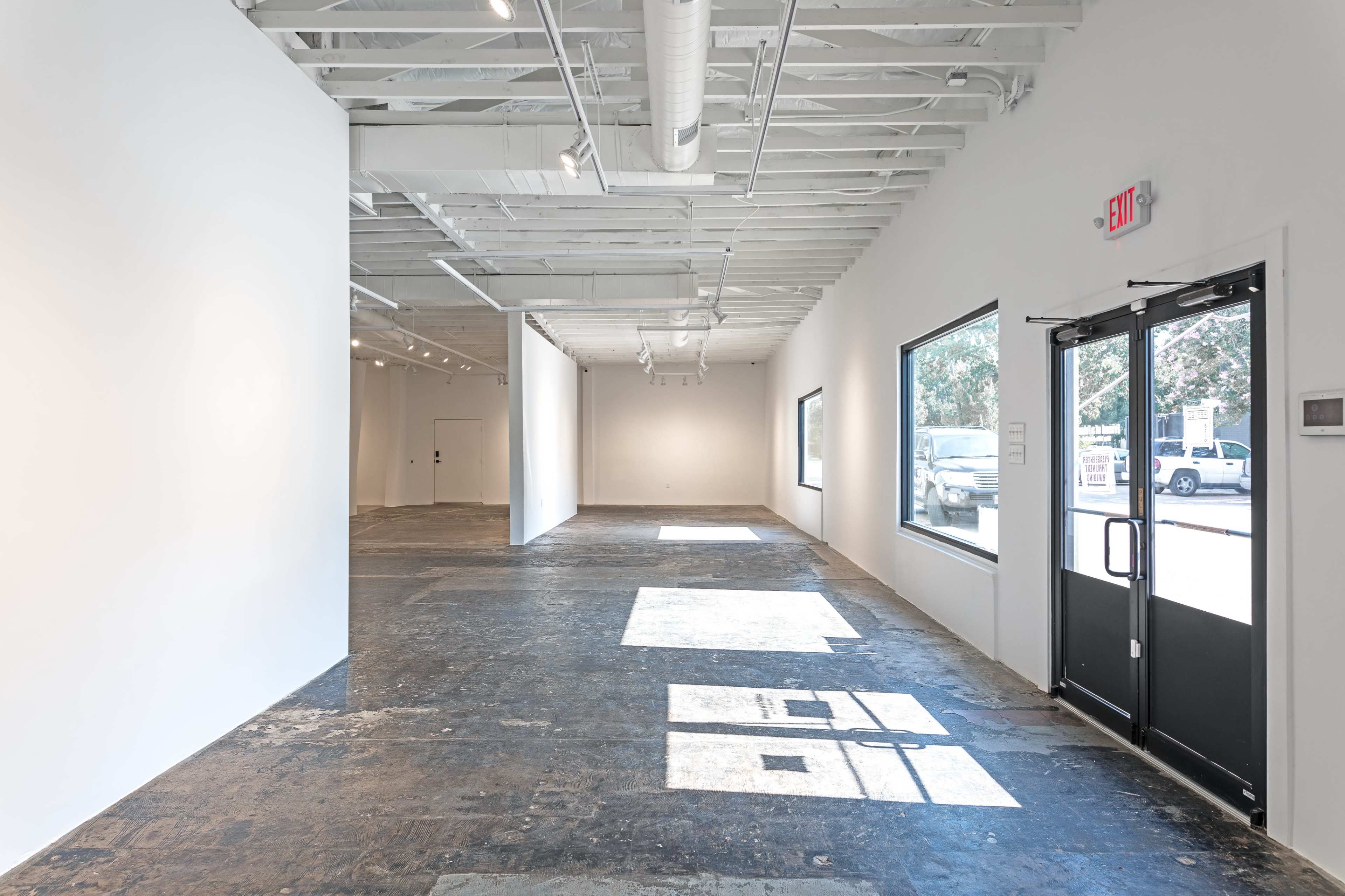 Downtown Modern Industrial White Wall Art Gallery- Front Gallery Image in Montrose, Houston, TX