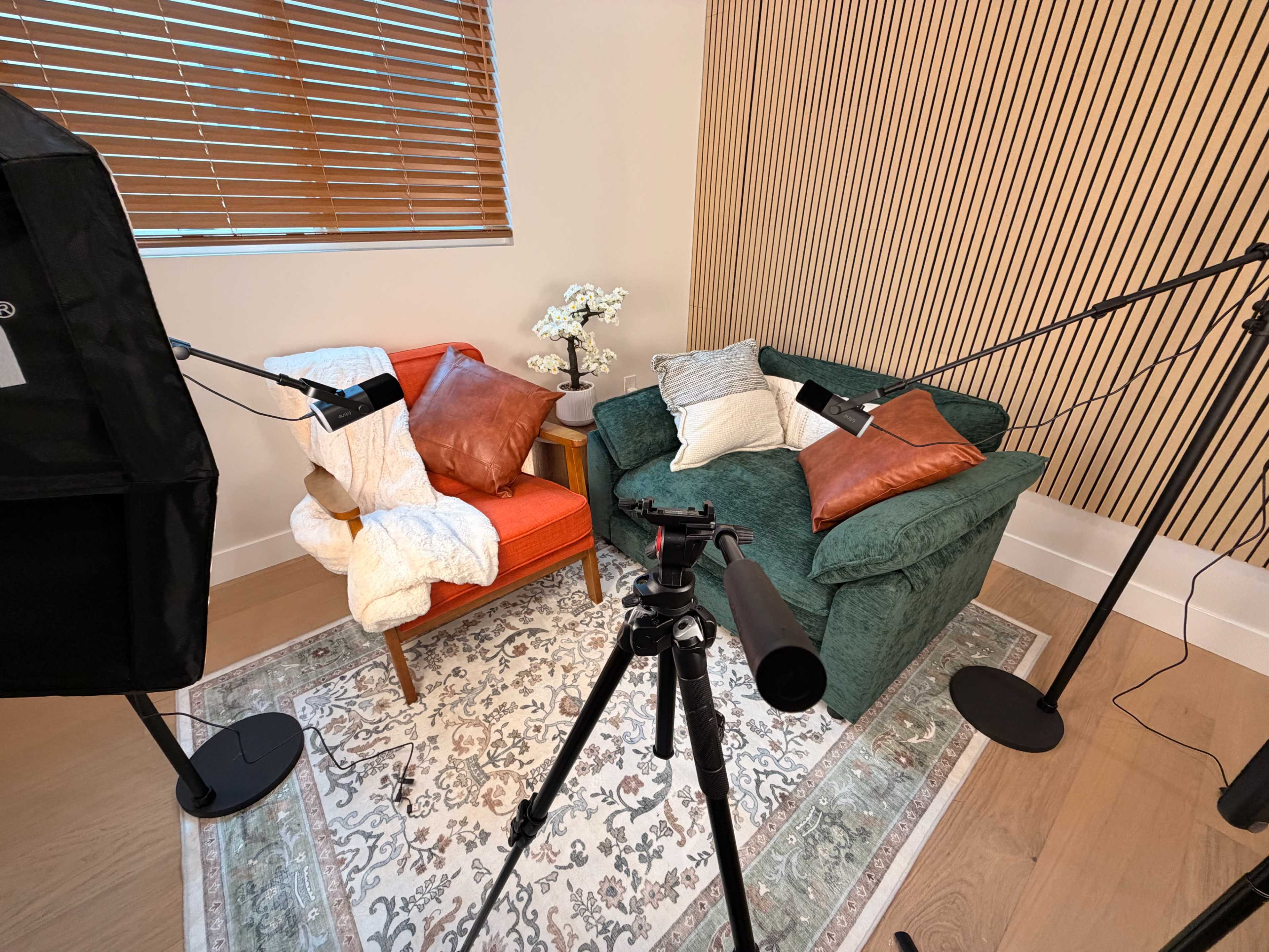 A Warm, Professionally-Equipped Home Podcast Studio Image in Central San Jose, San Jose, CA
