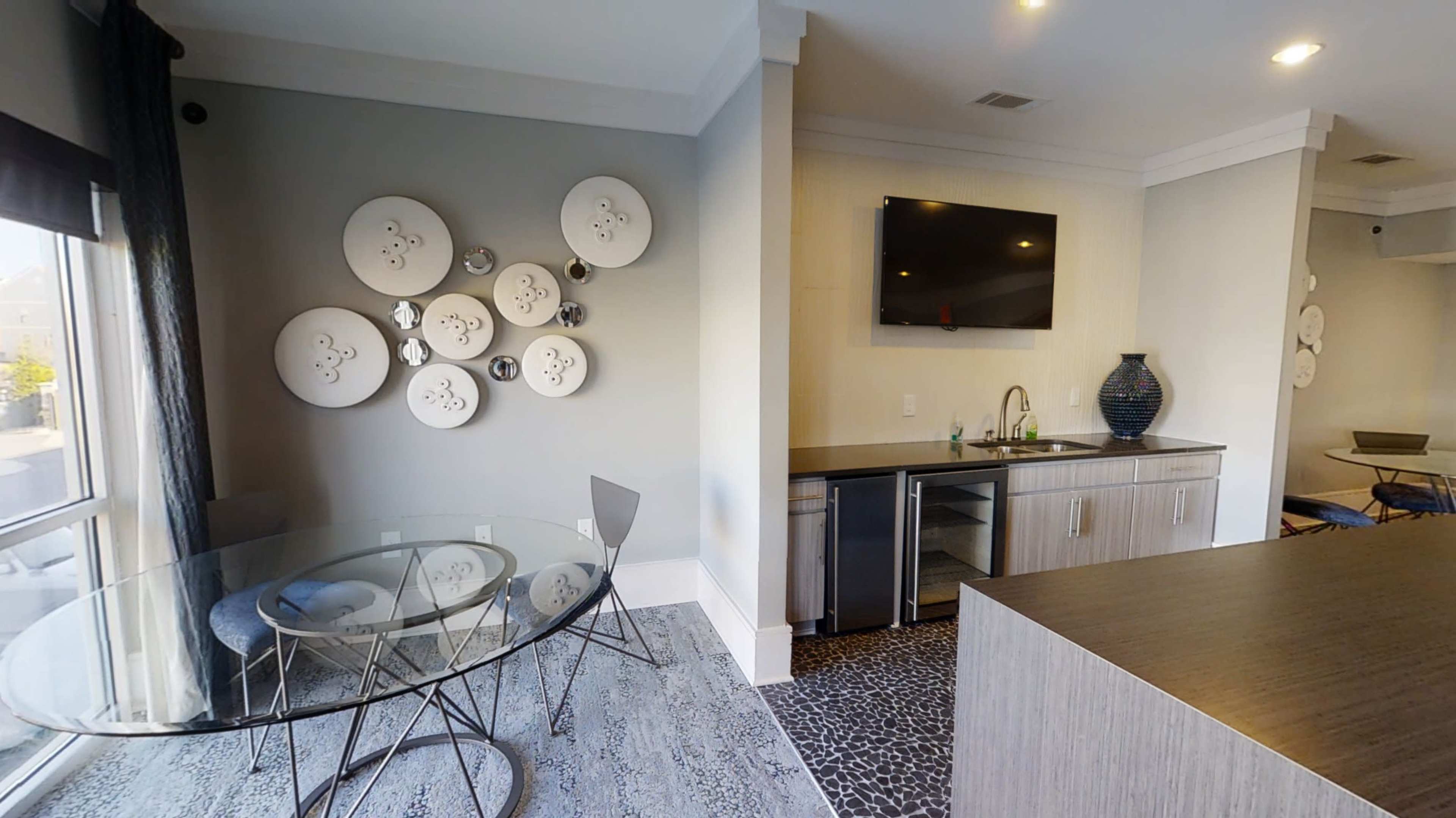Bright and luxurious lounge with billiards table and kitchenette for entertaining! Image in Mooresville, Mooresville, NC