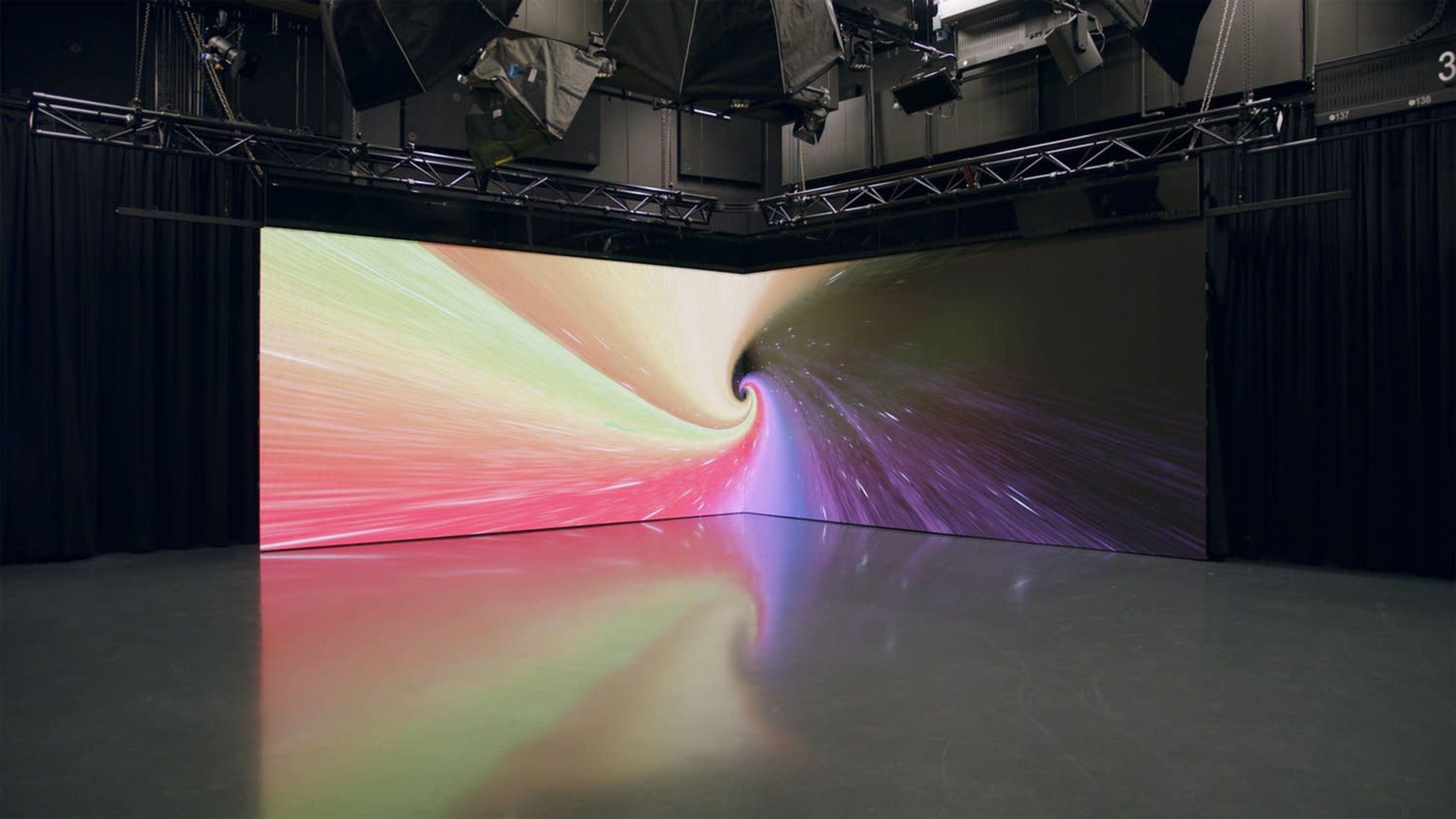 Versatile Blank Canvas Production Studio with Dual LED Screens & White Cyclorama Image in Norwest, Norwest, NSW