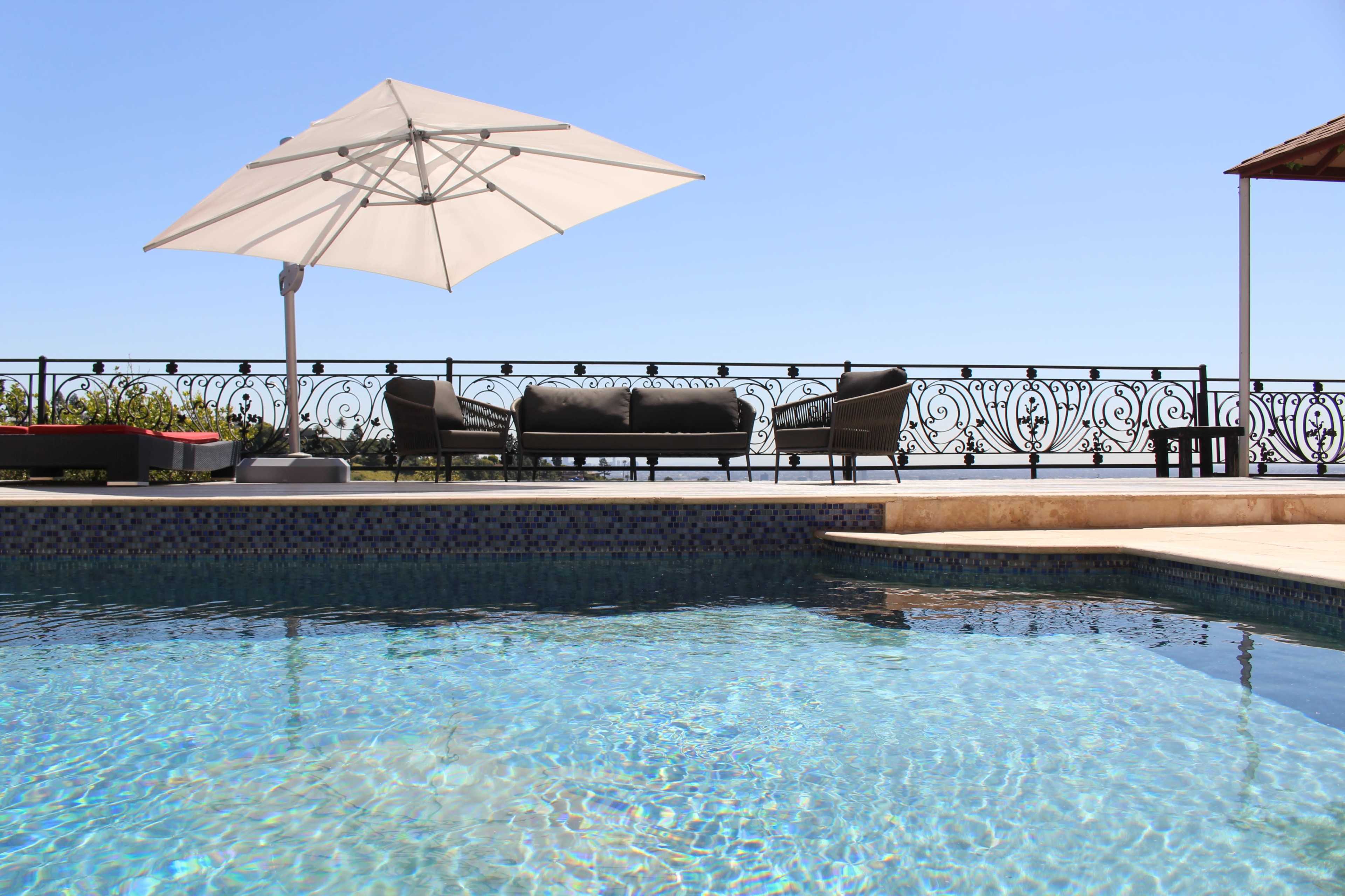 Beverly Hills Hillside Spacious Skyline Balcony with Pool & Jacuzzi Image in Beverly Crest, Beverly Hills, CA