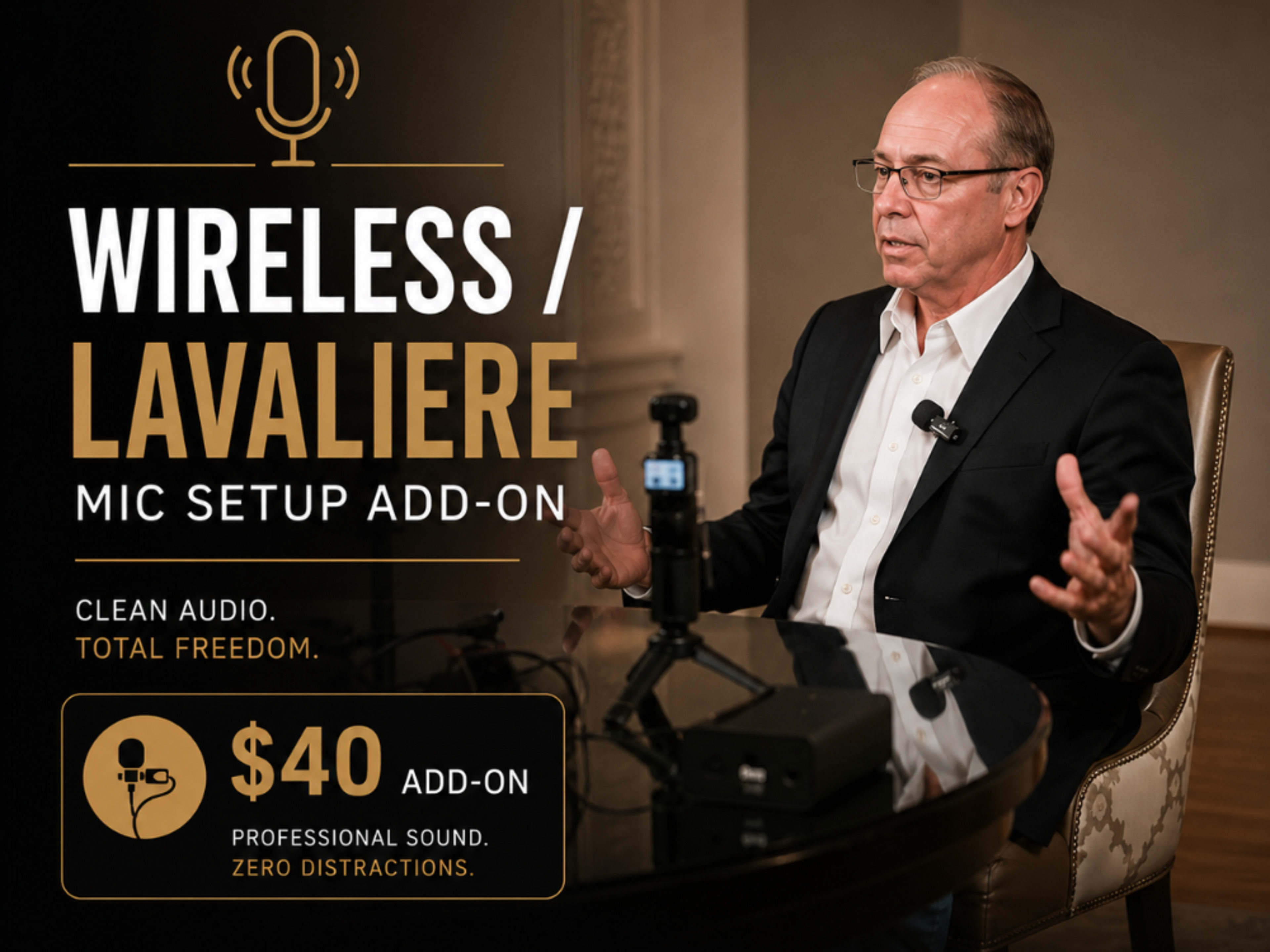 🎙️ Wireless/lavalier microphone setup