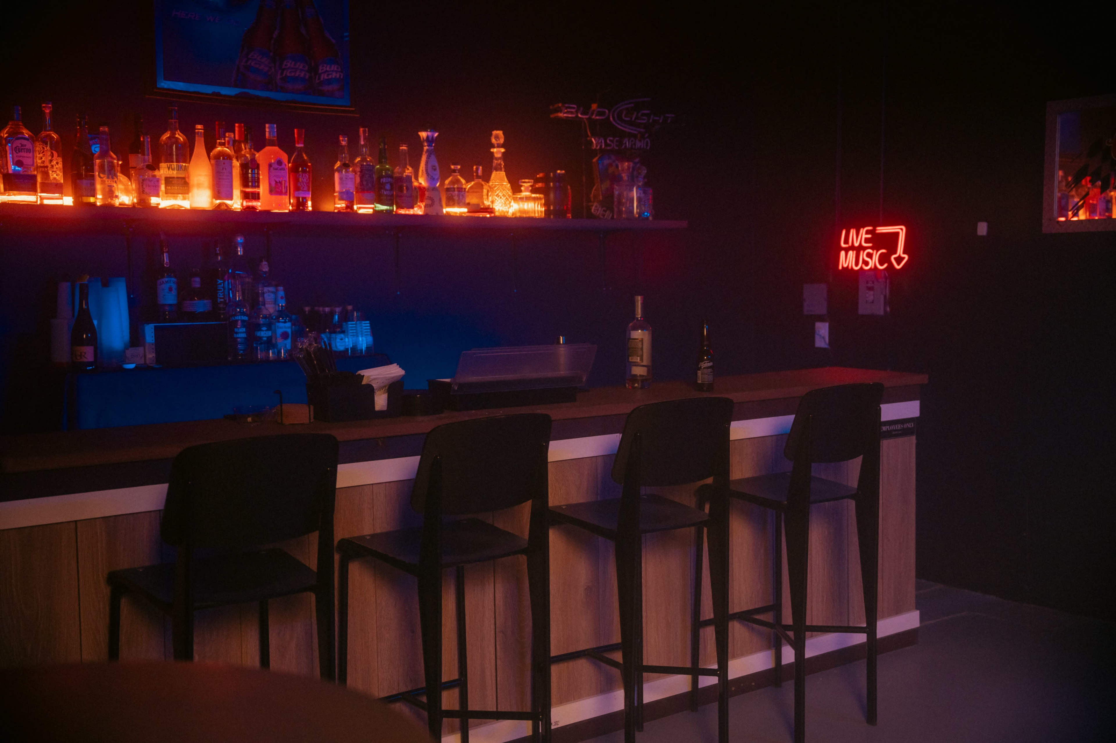 Cinematic Bar Set — Moody, Realistic, Film-Ready Bar Interior Image in Glendale, Glendale, AZ