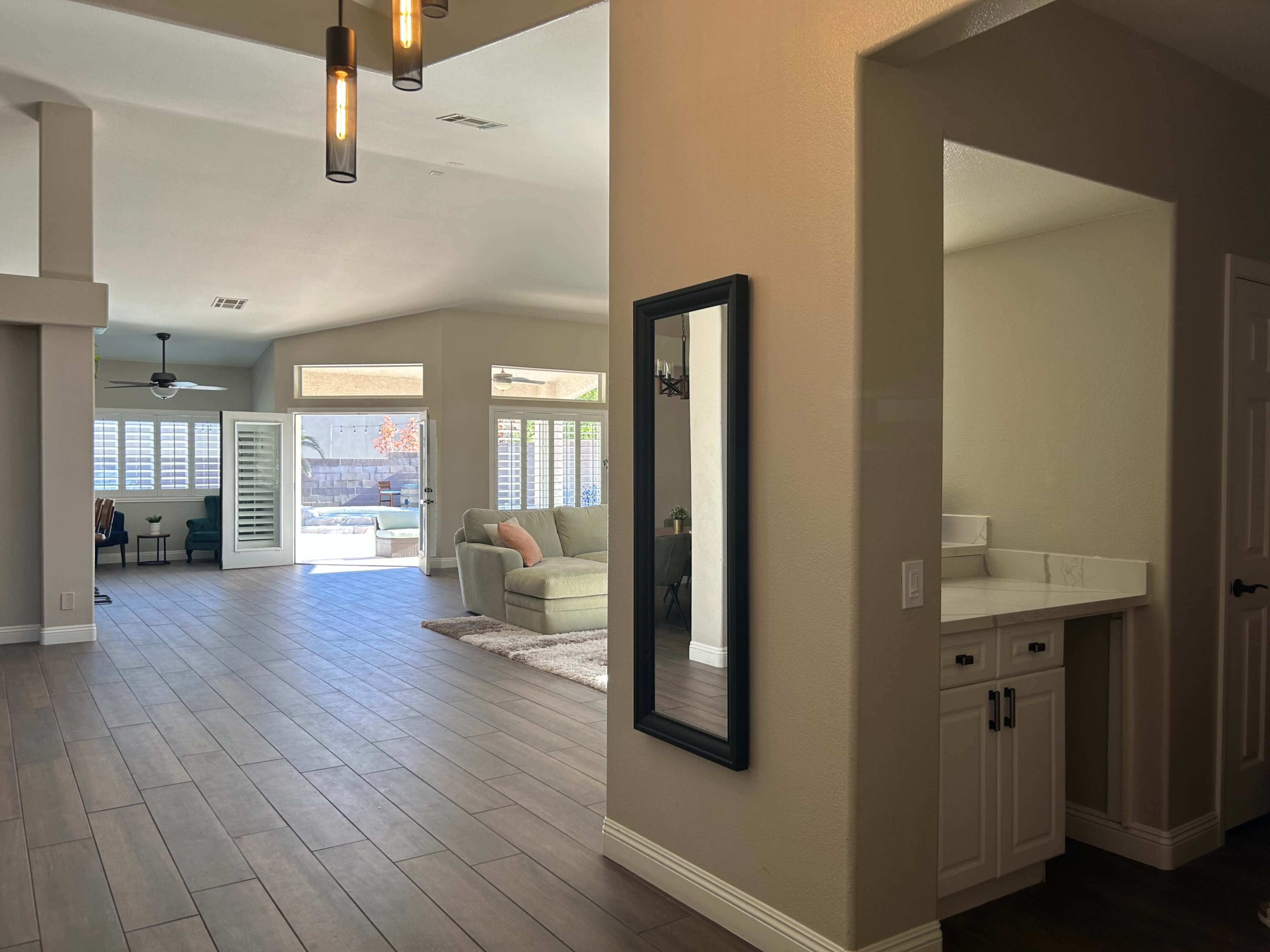 Modern Minimalist home — Open Layout + Poolside Yard Image in Spring Valley, Las Vegas, NV