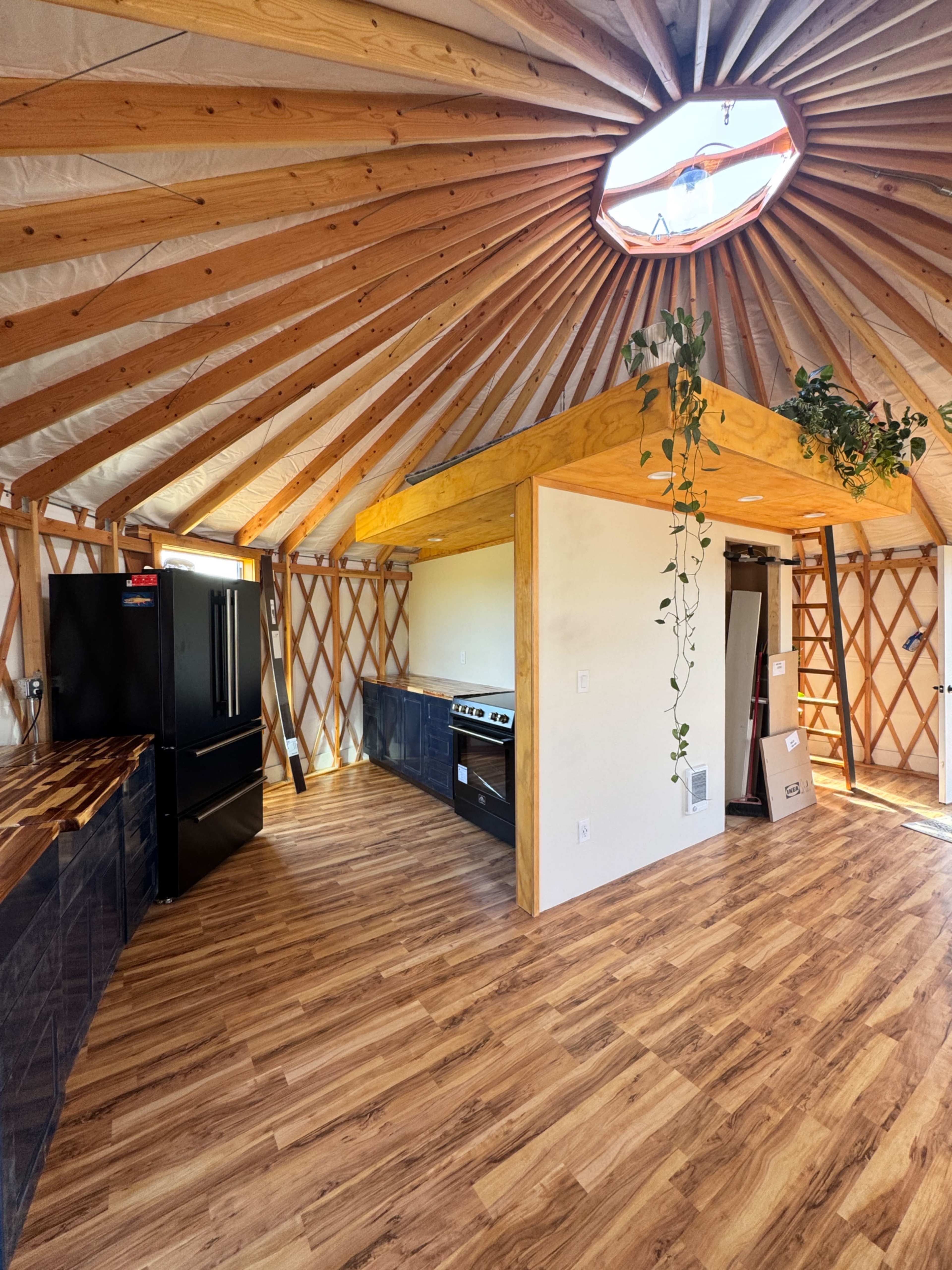 Modern yurt on small hobby farm Image in , Missoula, MT