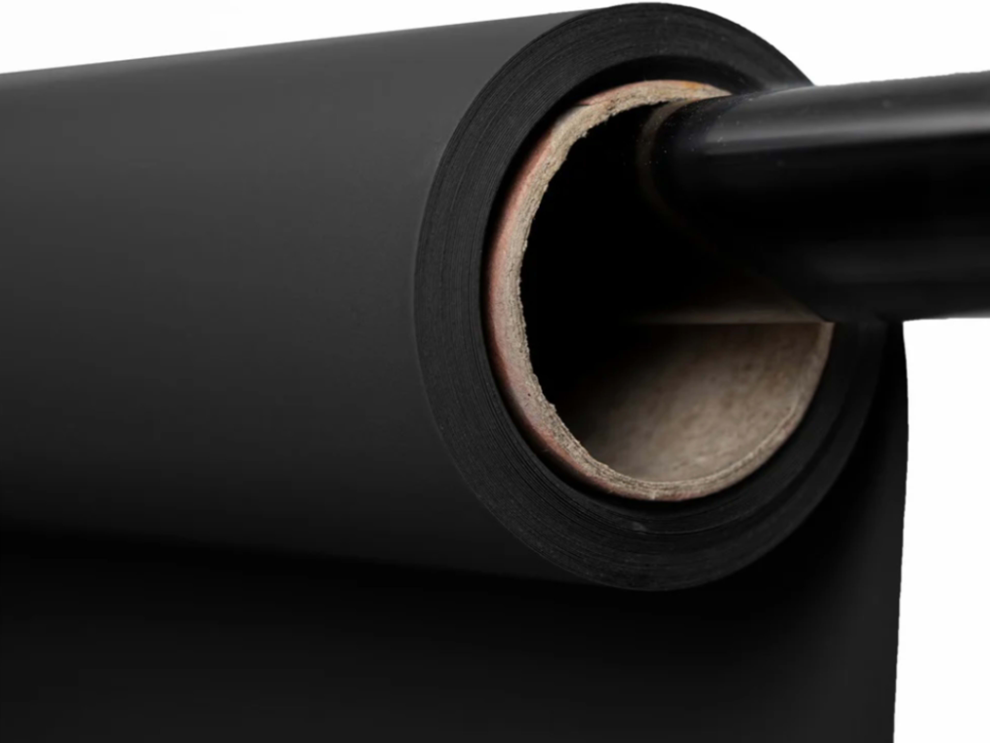 Black 86" Wide Seamless Paper Backdrop 10' Pull