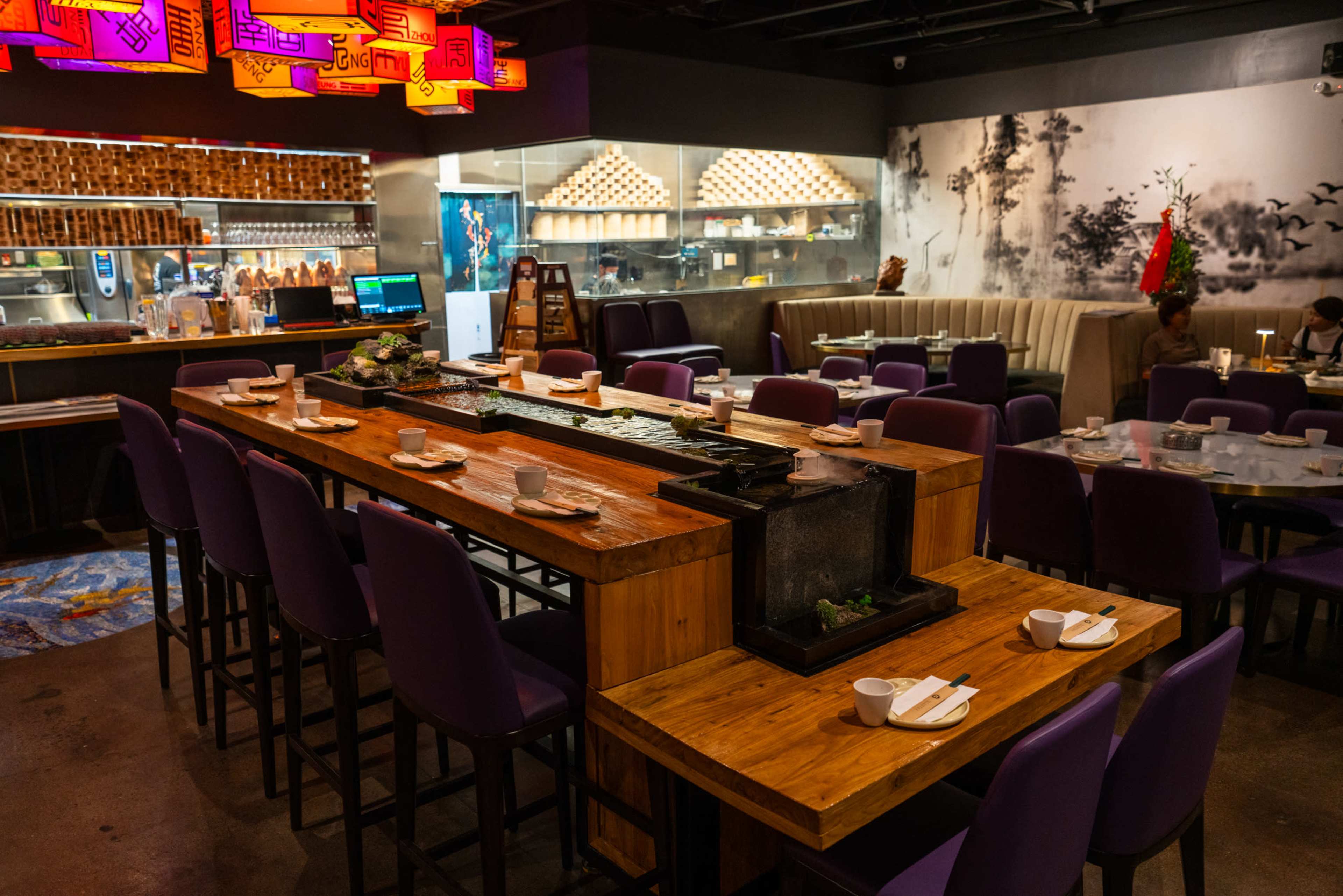 Upscale Asian Restaurant with Unique Waterfall Table and Private Dining Room Image in Paradise, Las Vegas, NV