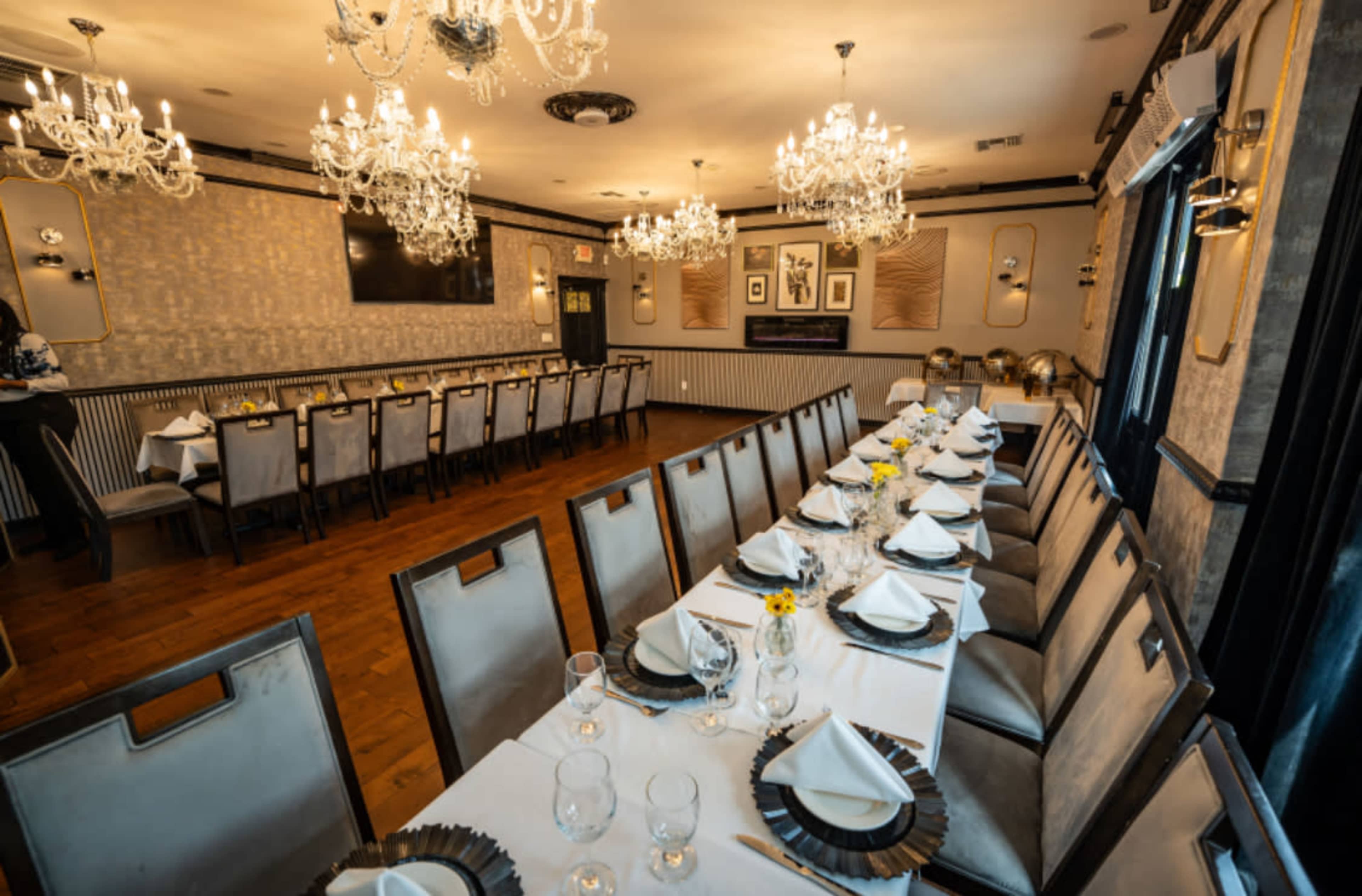Upscale and modern private room in restaurant for intimate celebrations Image in Roselle Park, Roselle Park, NJ