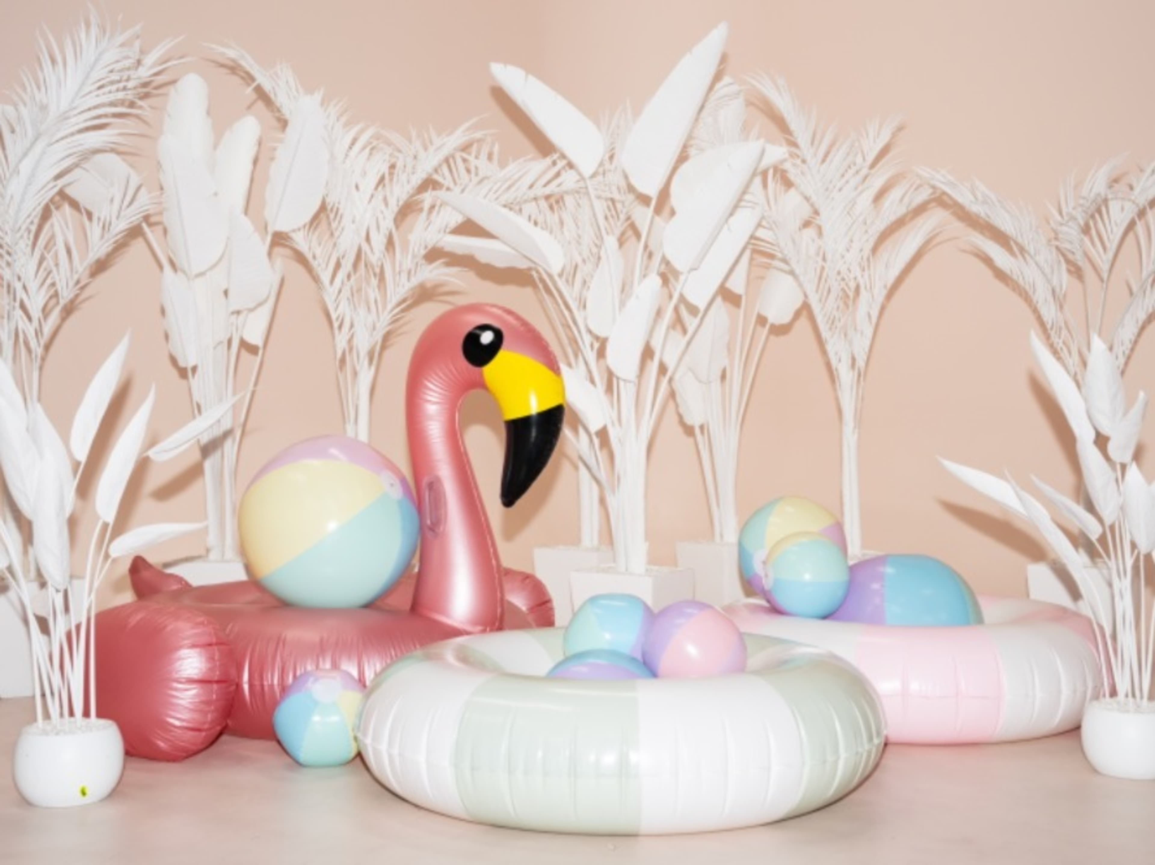 Props - Pool Floaties & Faux White Trees