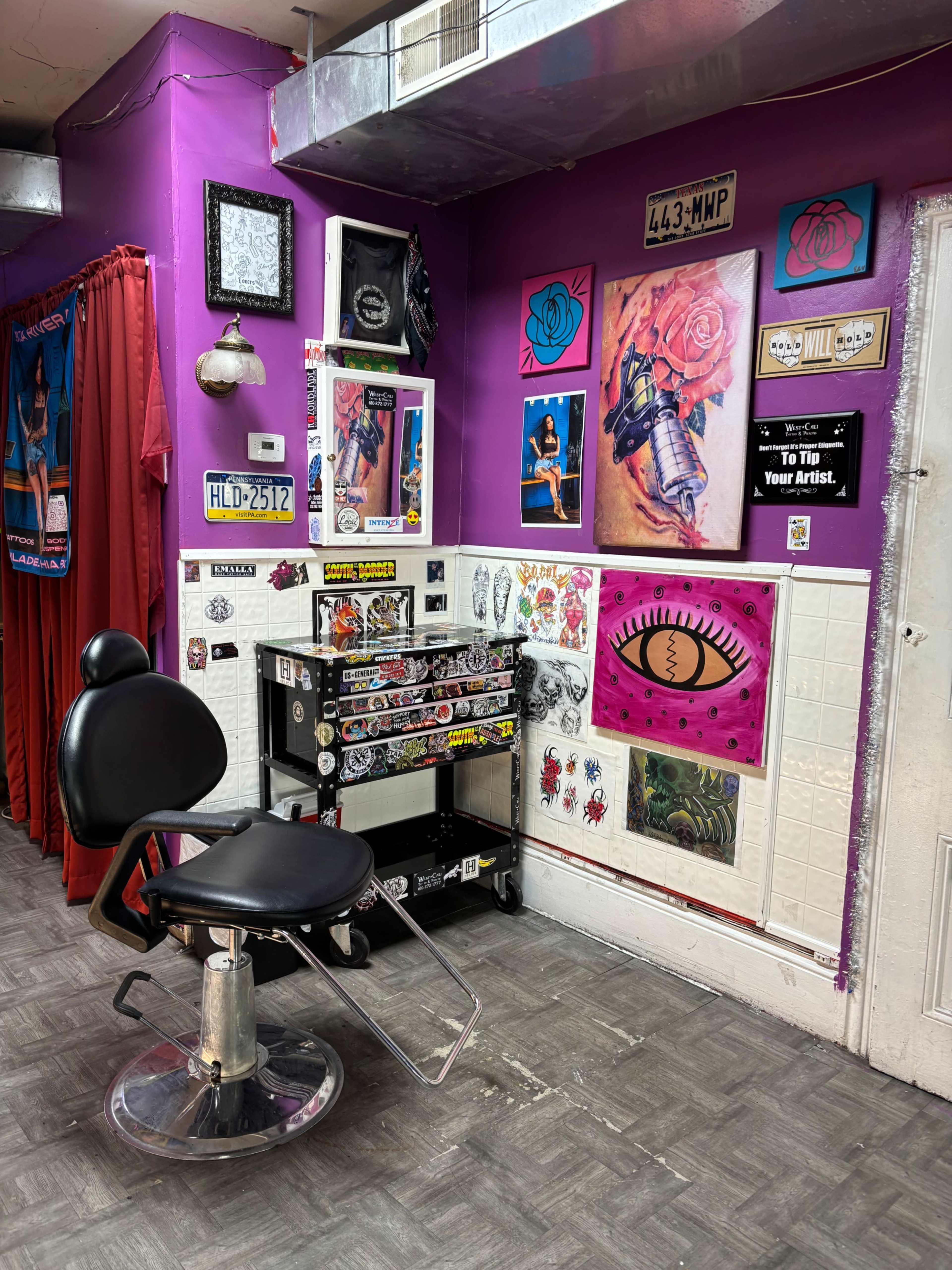 Small-Town Tattoo Shop with Old-School Flair and Colorful aesthetic Image in Norristown, Norristown, PA