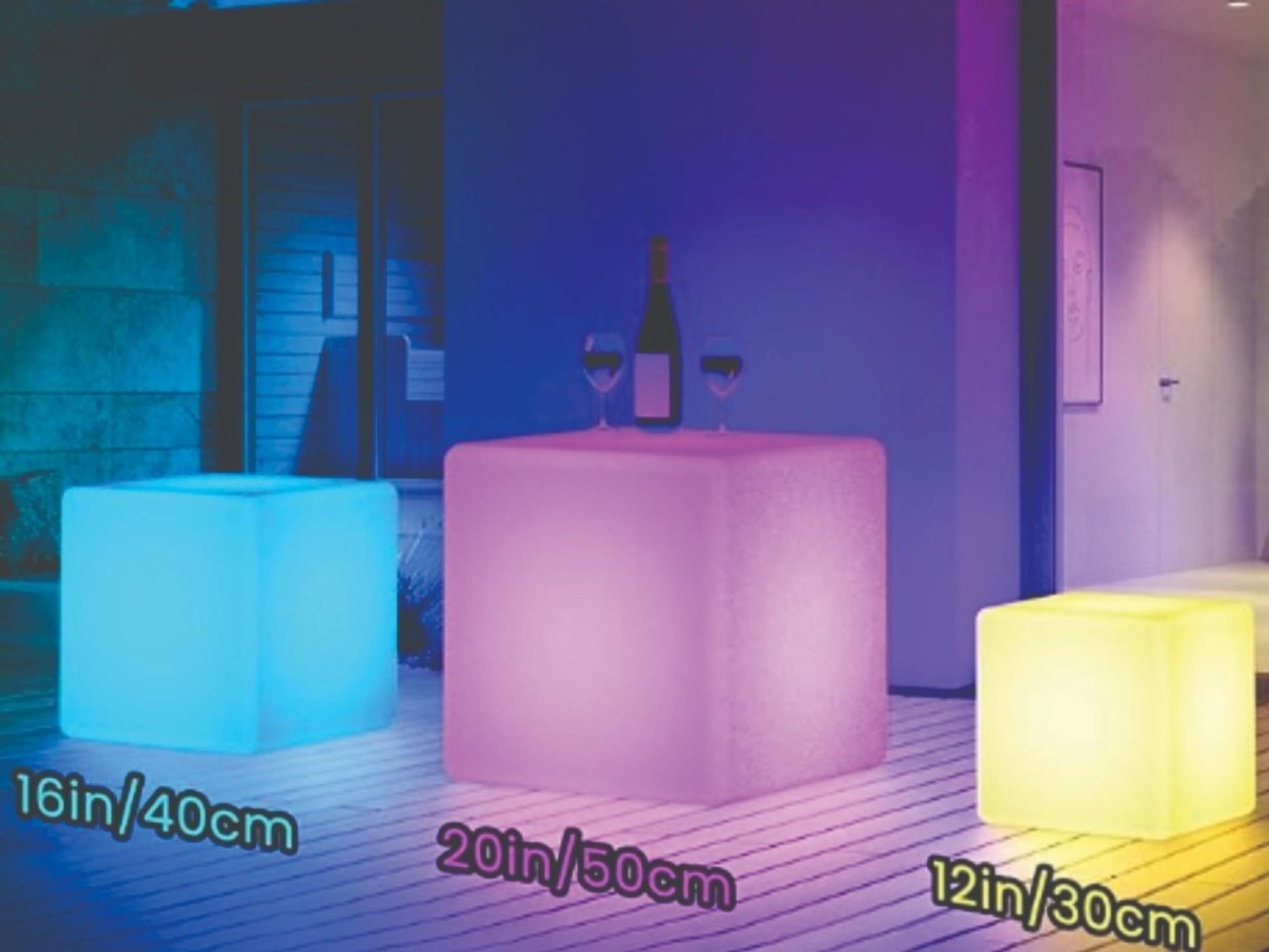 LED Cube chairs