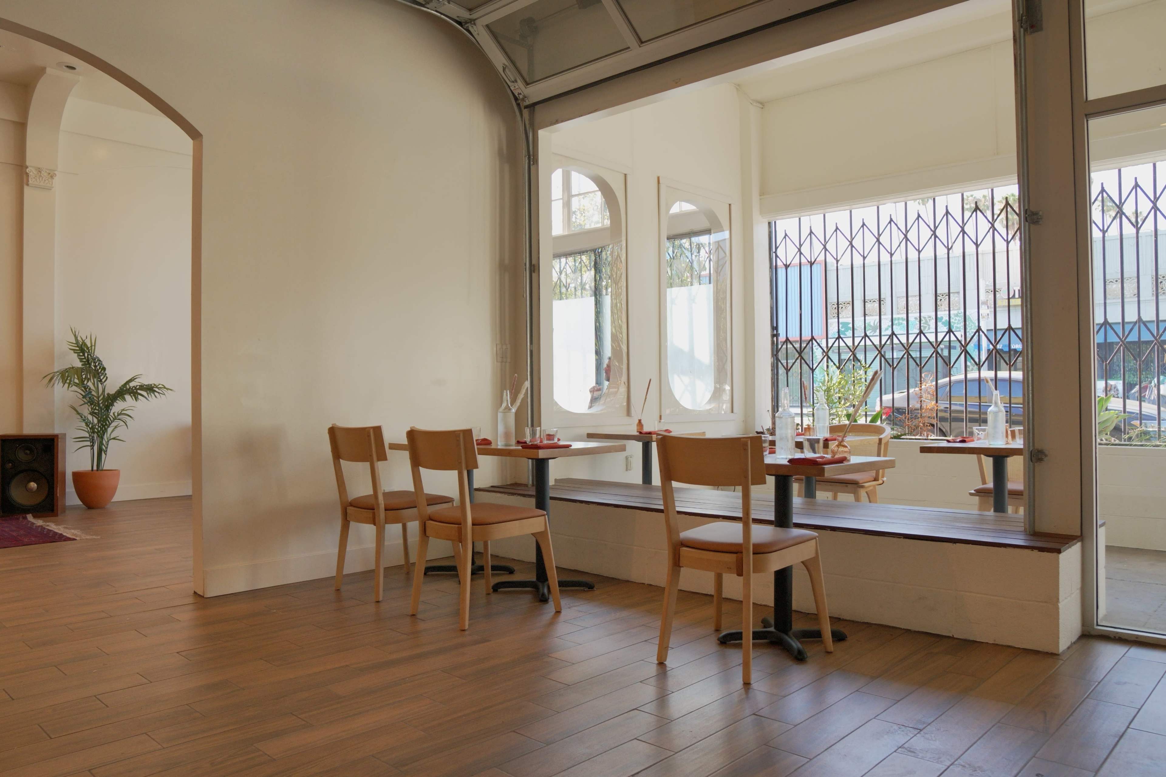 Spacious venue on Hollywood Blvd.  Natural lighting by day and cozy vibes in the evening. Image in Hollywood, Los Angeles, CA