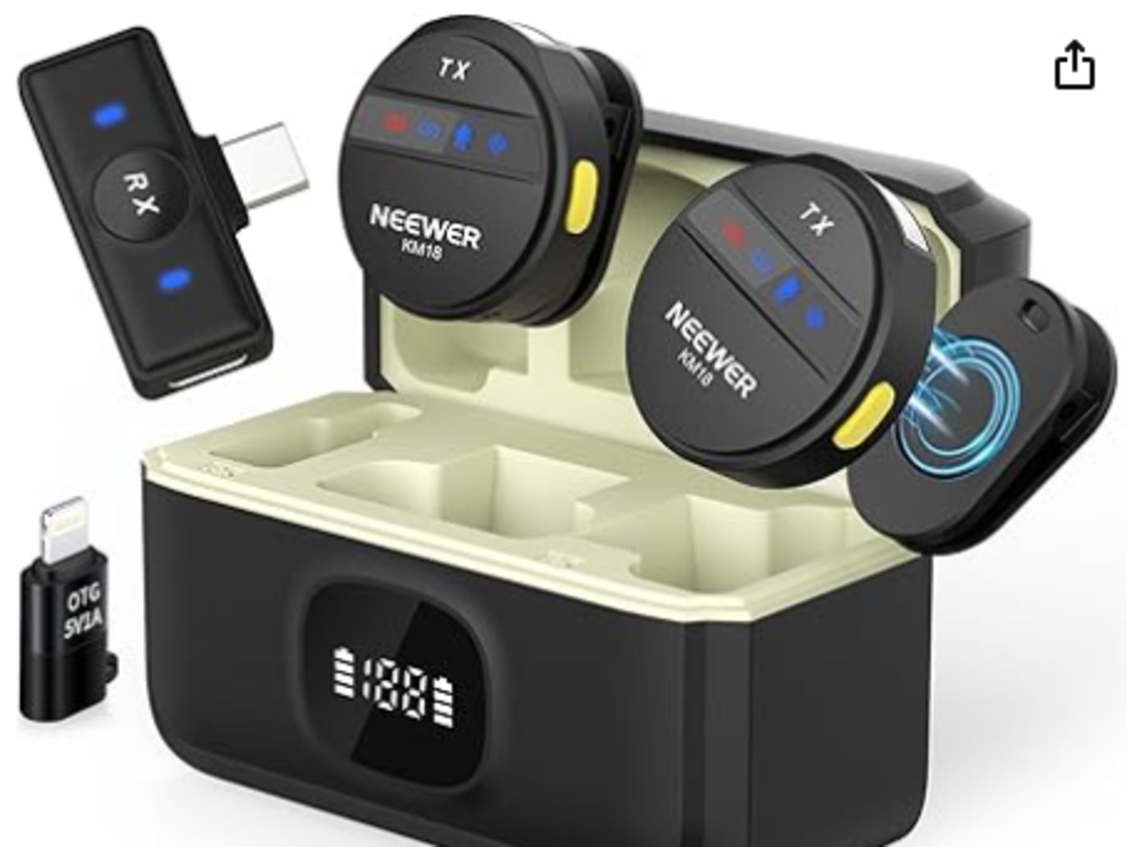 Microphone System Compatible with iPhone/Android 