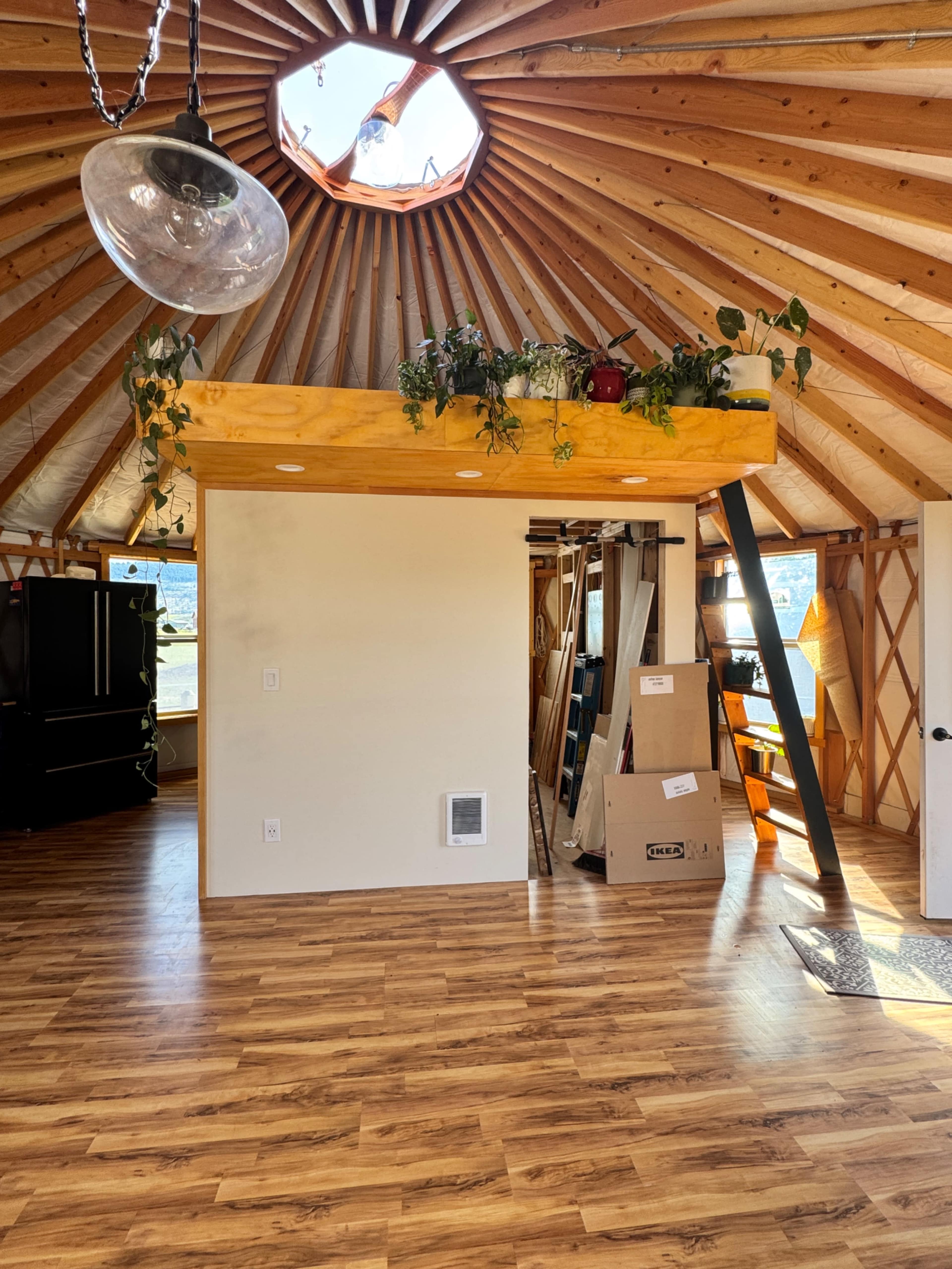 Modern yurt on small hobby farm Image in , Missoula, MT