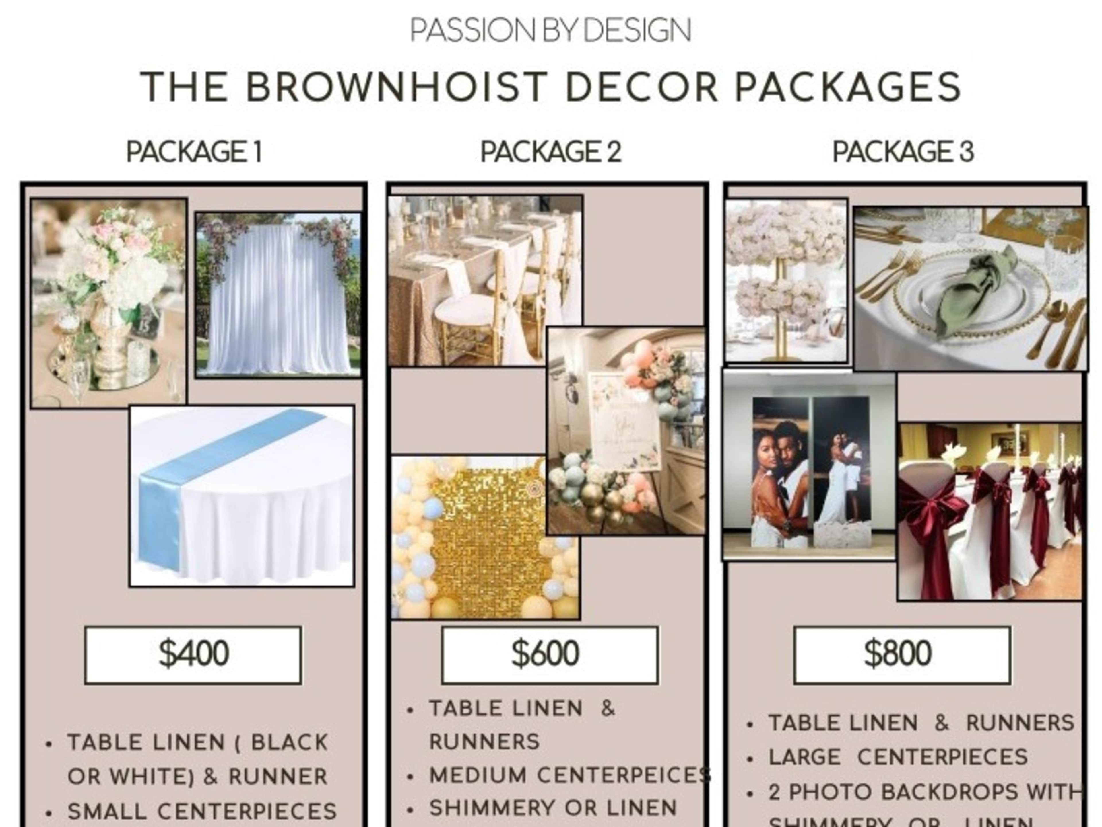 Decor Packages from Passion By Design