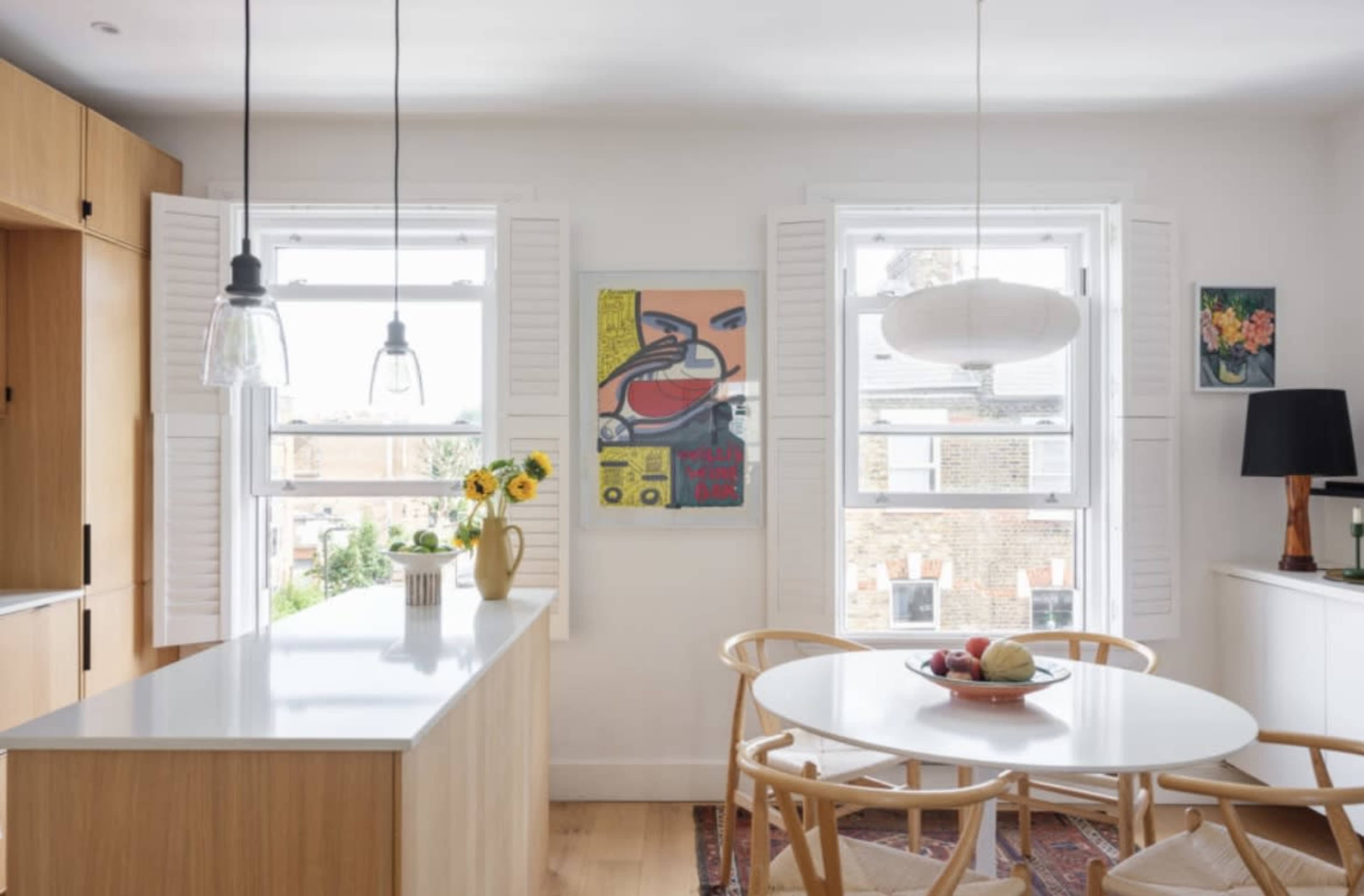 North London open plan kitchen, dining and living room. Image in London, London, ENG